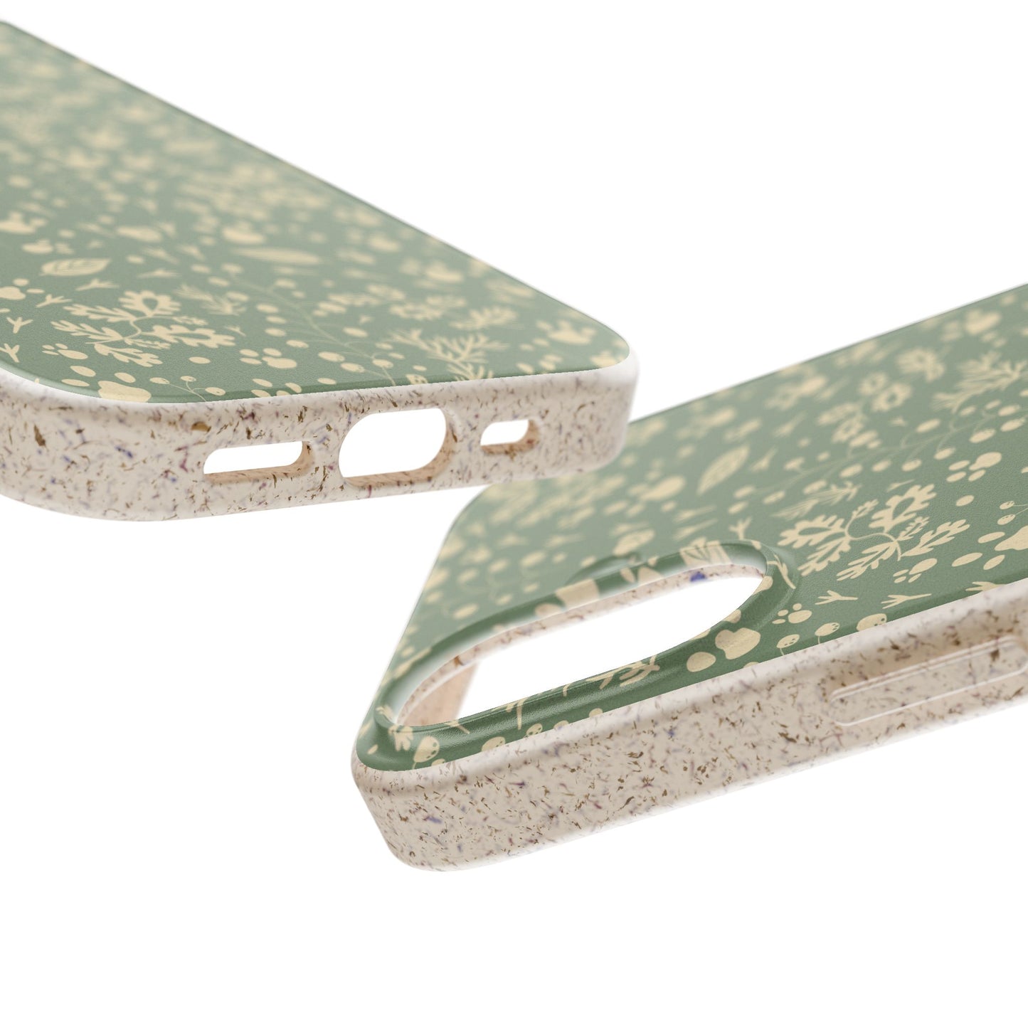 Biodegradable Floral Phone Case — Eco-Friendly Pleasant Green Wildflower Protection