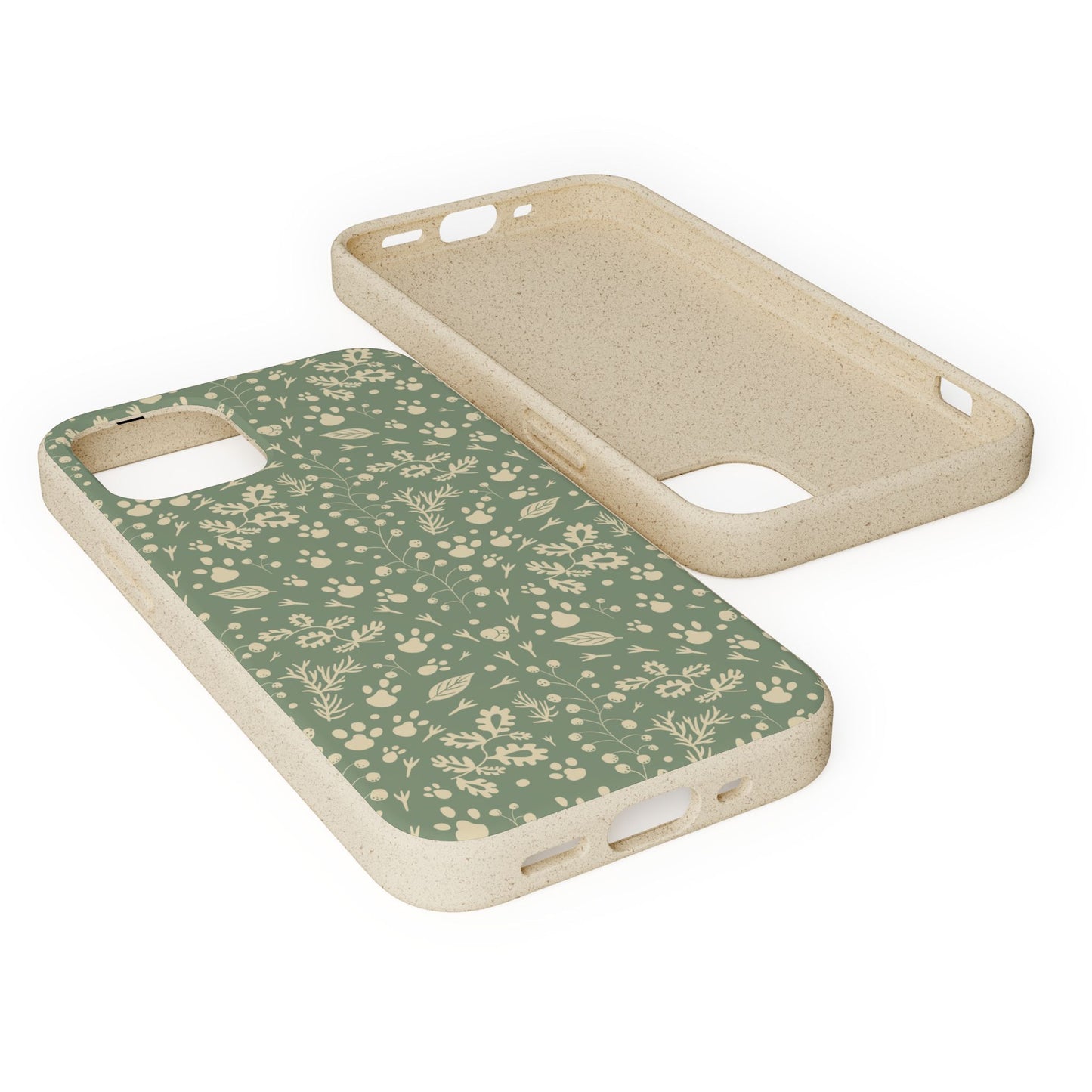 Biodegradable Floral Phone Case — Eco-Friendly Pleasant Green Wildflower Protection