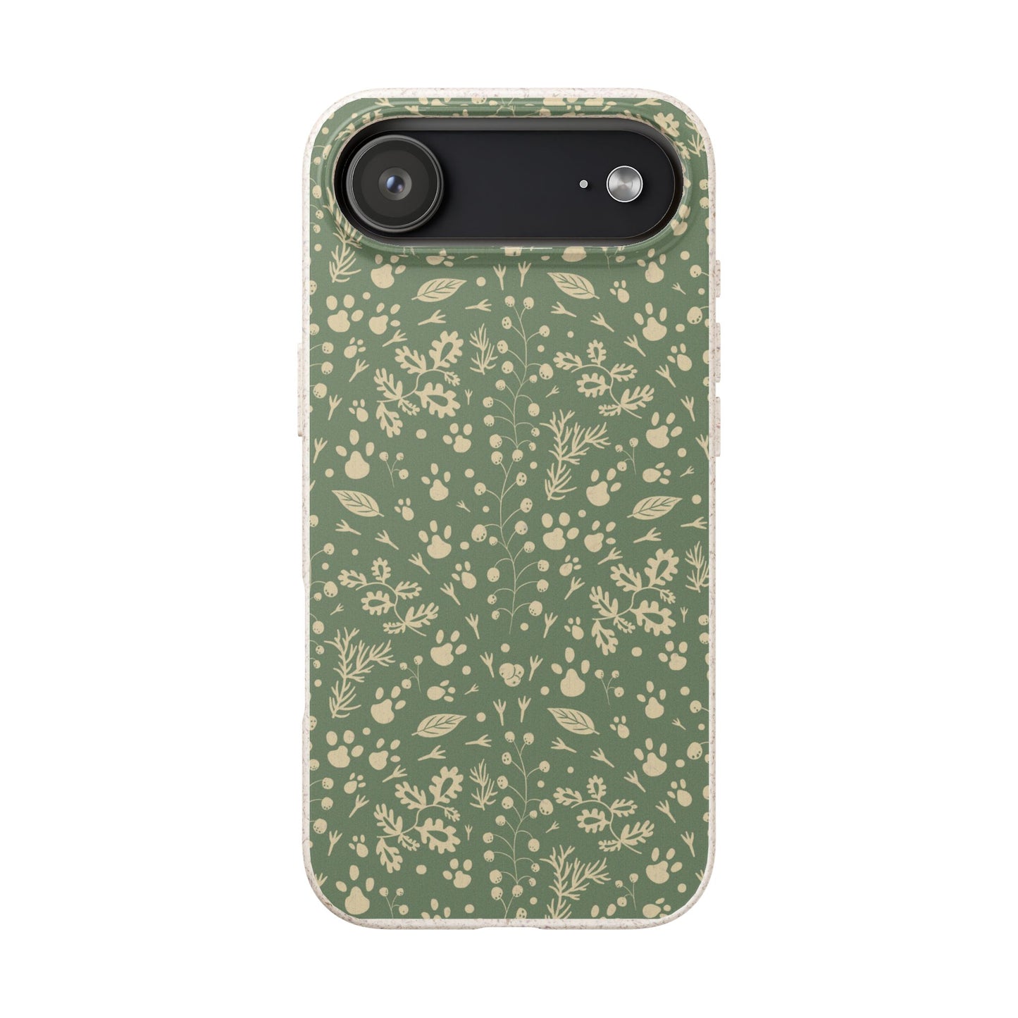 Biodegradable Floral Phone Case — Eco-Friendly Pleasant Green Wildflower Protection