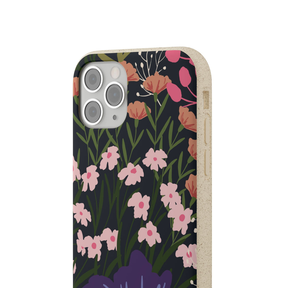 Floral Biodegradable Phone Case — Purple Wildflower Eco Phone Cover
