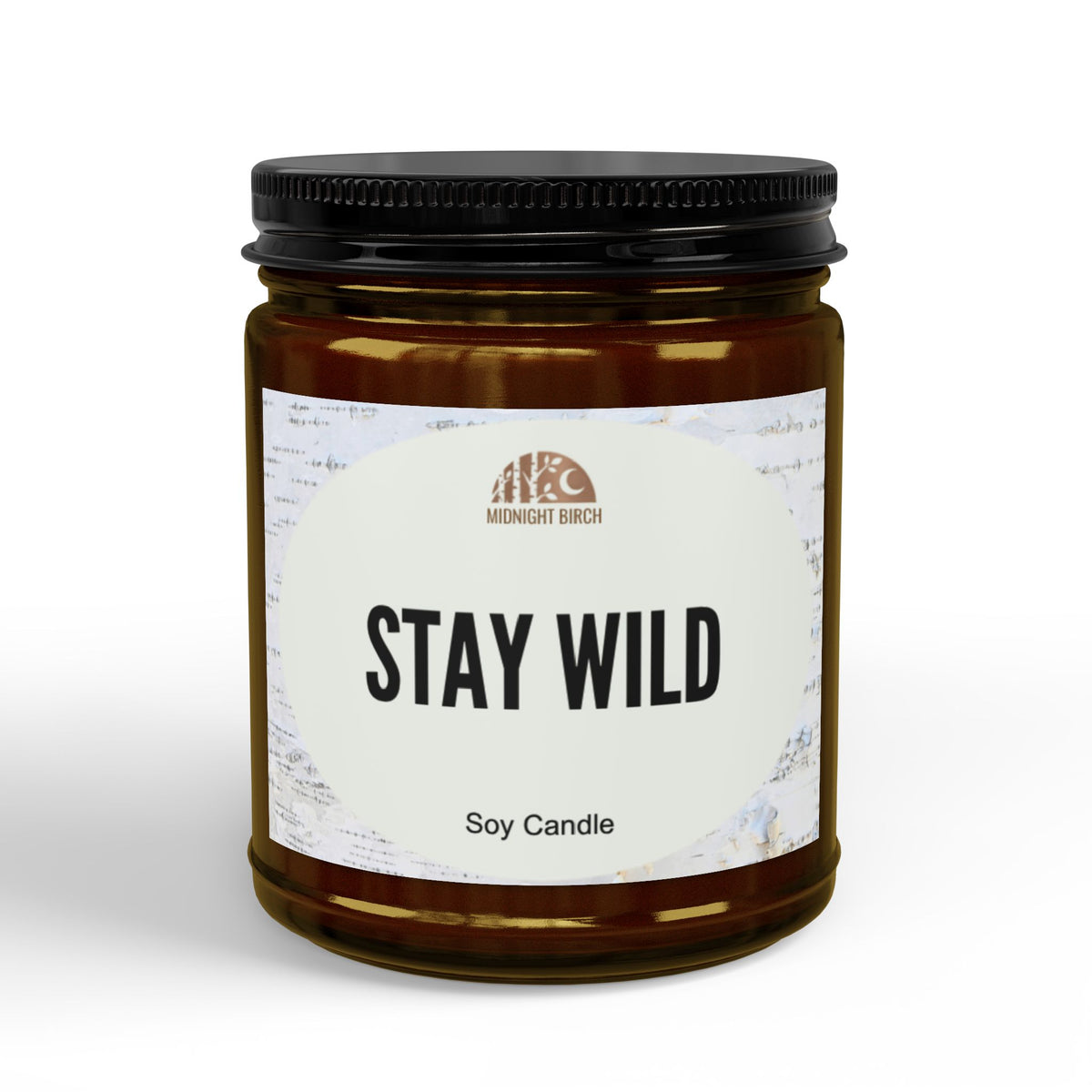 Stay Wild Soy Candle — Amber Jar Scented Candle (4oz & 9oz)