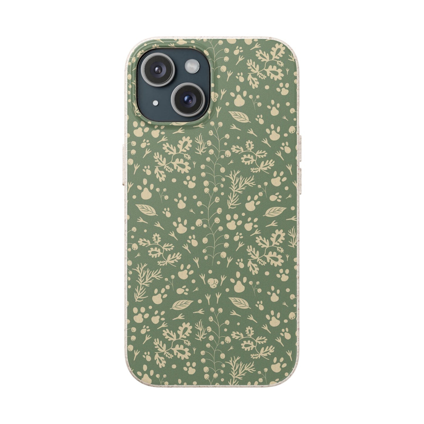 Biodegradable Floral Phone Case — Eco-Friendly Pleasant Green Wildflower Protection