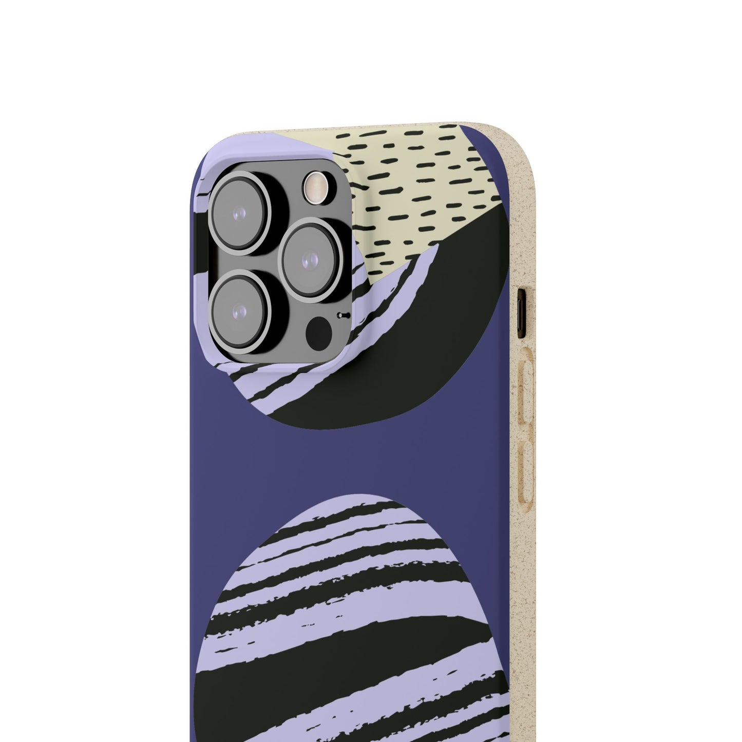 Biodegradable Phone Case — Abstract Striped Circles Eco Cover