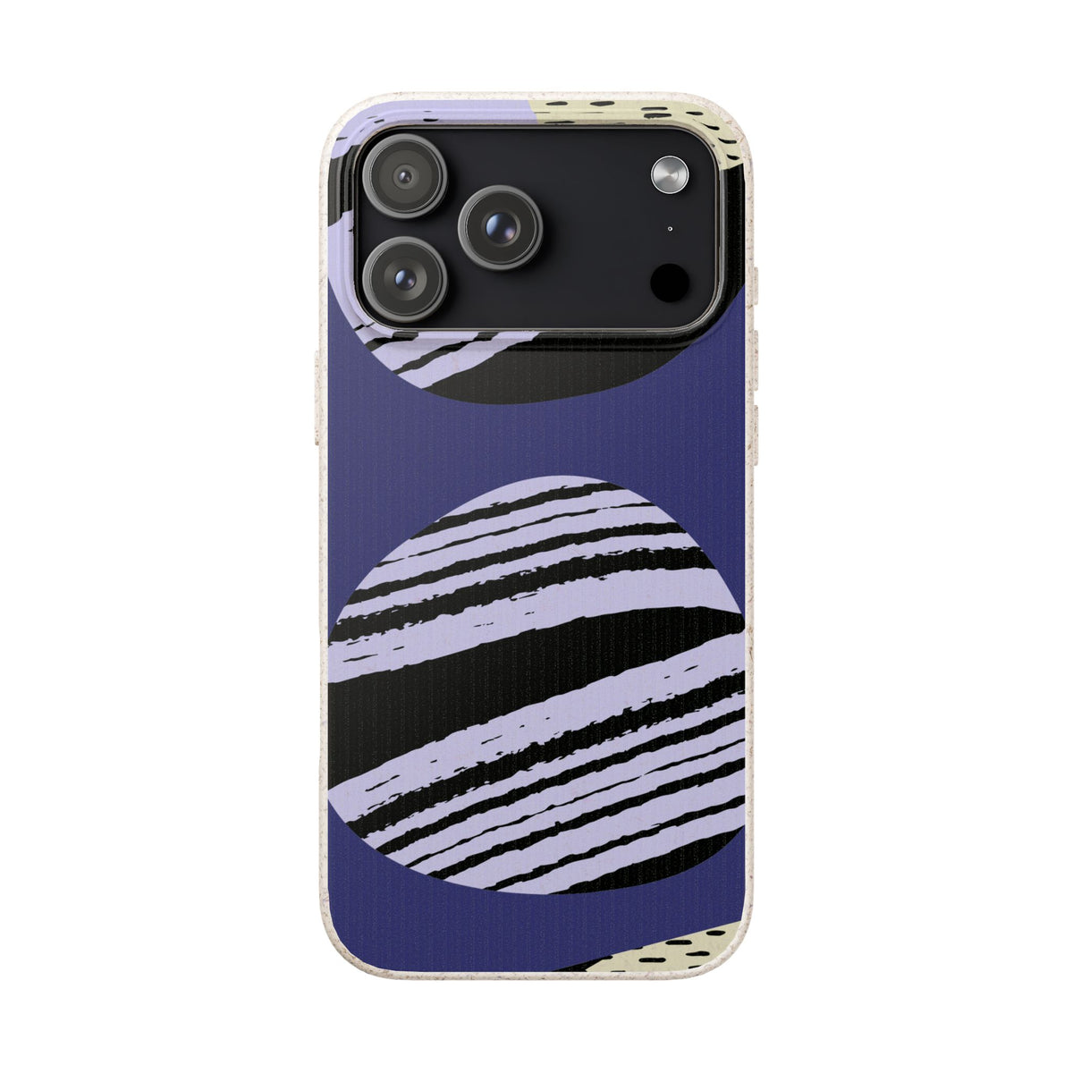 Biodegradable Phone Case — Abstract Striped Circles Eco Cover