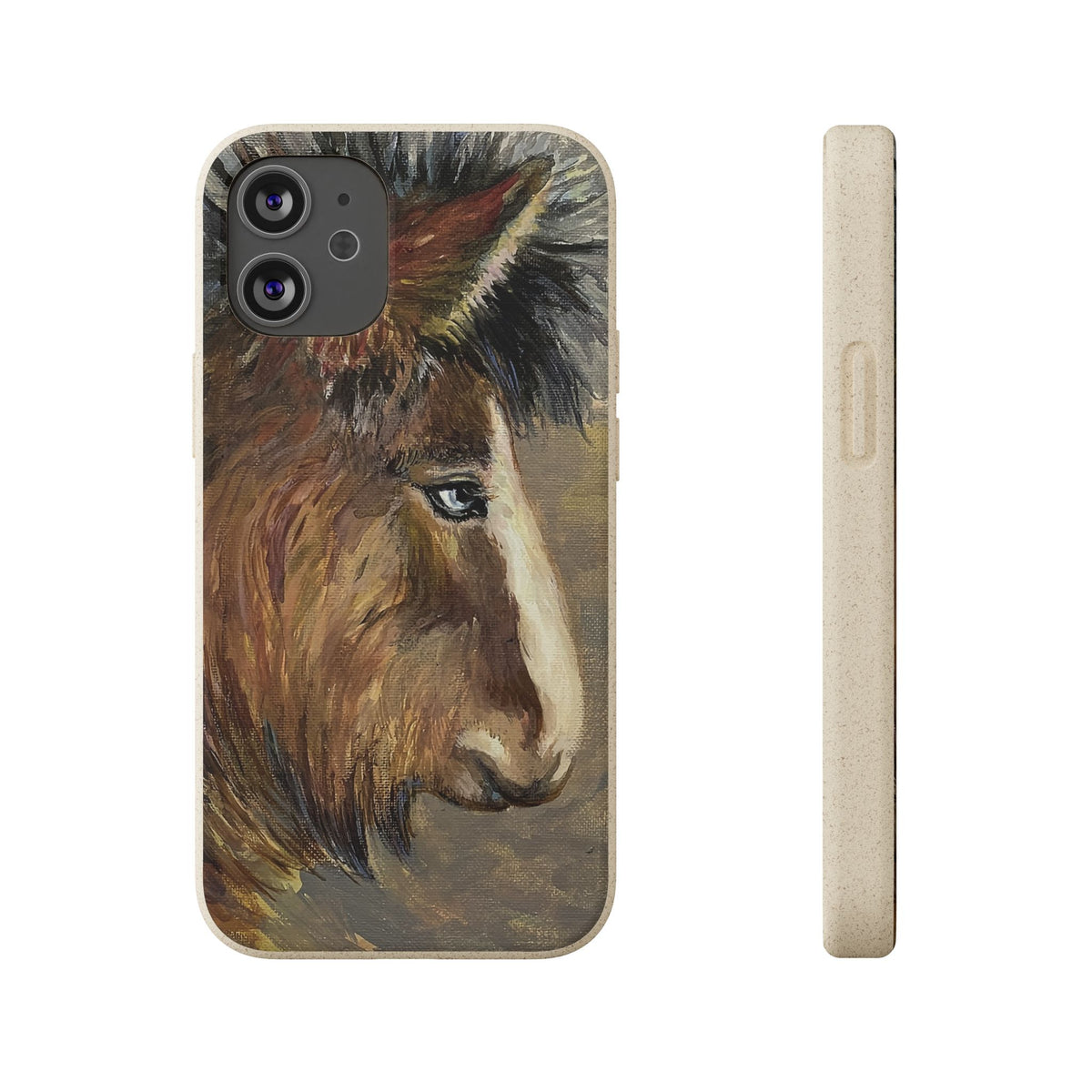 Biodegradable Phone Case — Rustic Horse Portrait by Carrie Barcomb Eco-Friendly iPhone Cover