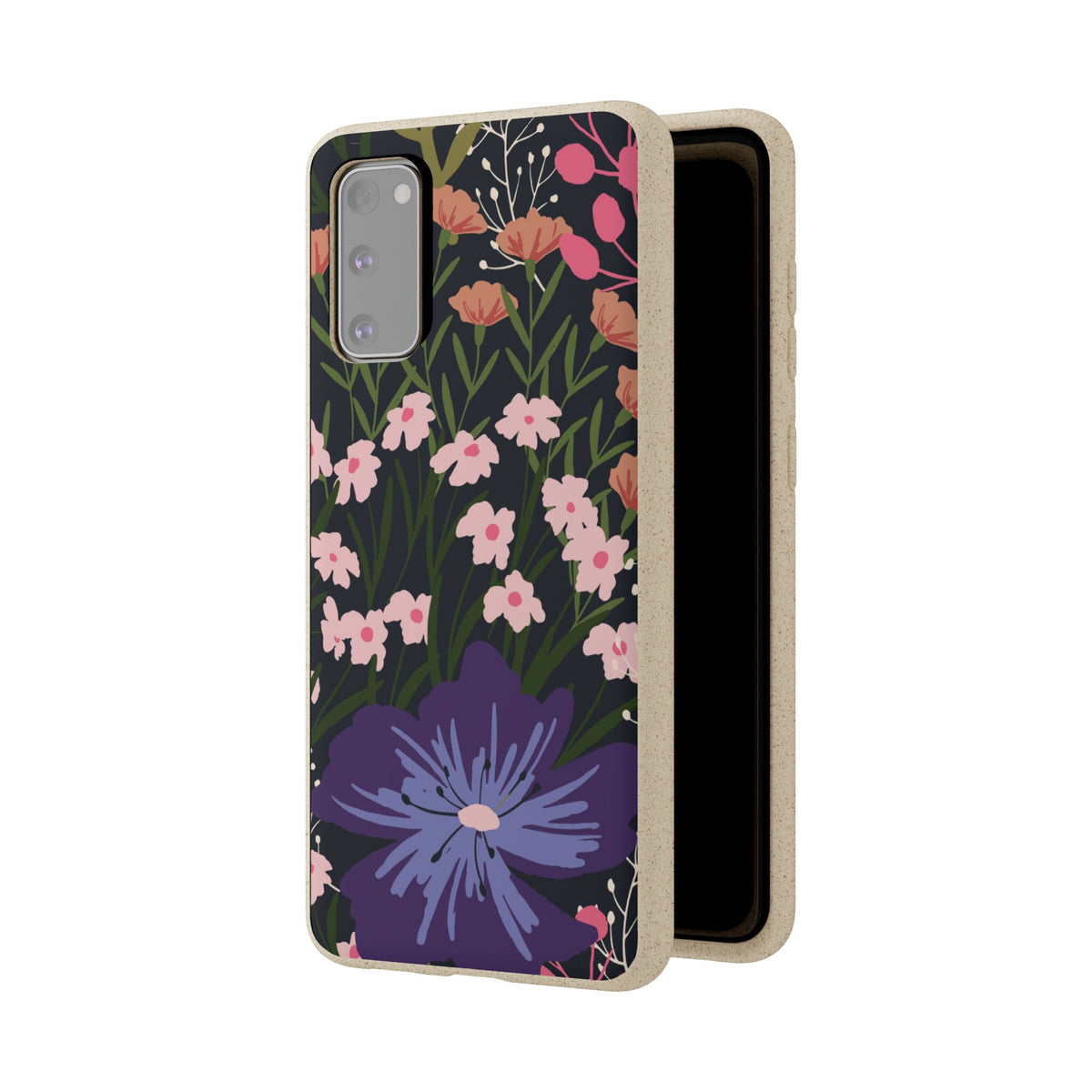 Floral Biodegradable Phone Case — Purple Wildflower Eco Phone Cover