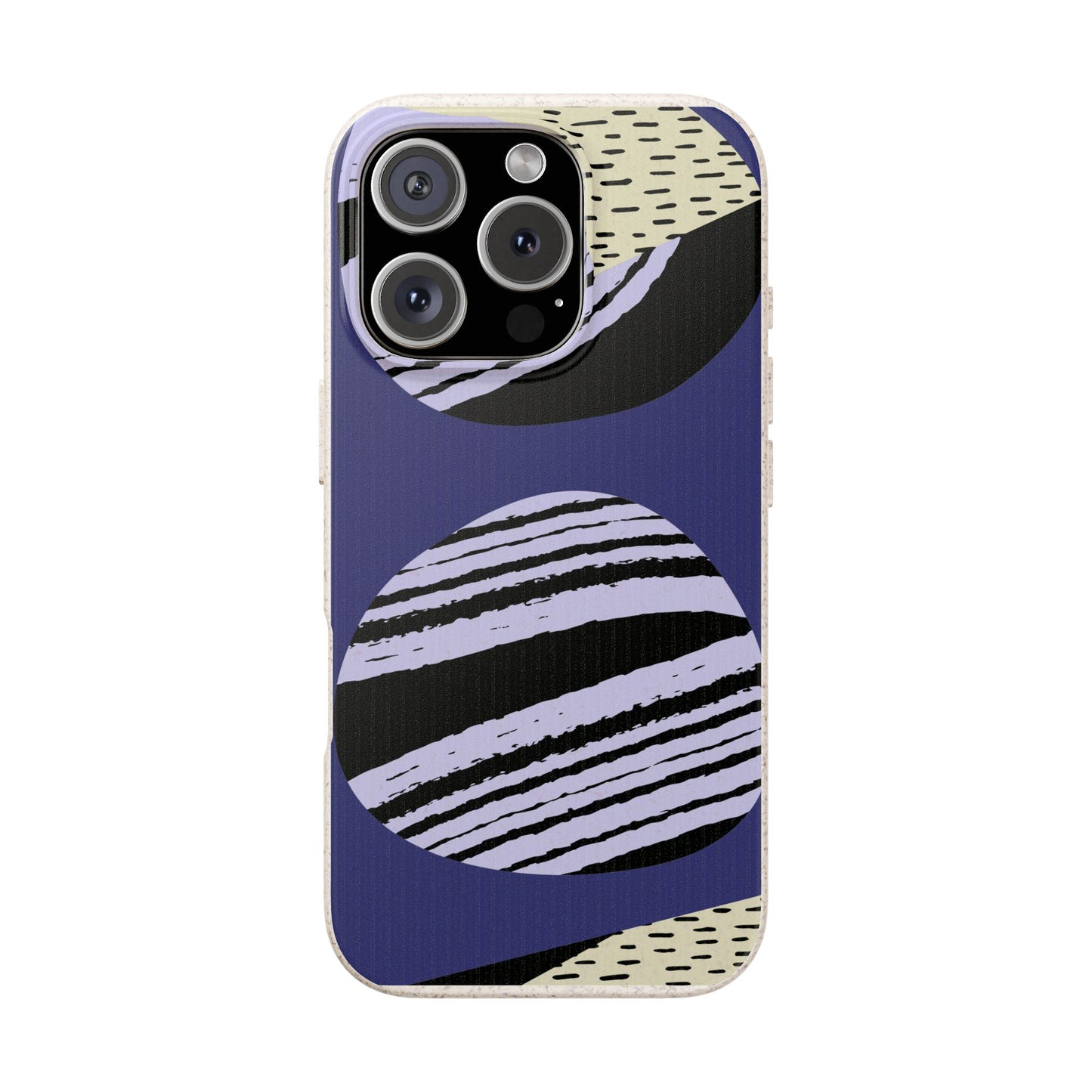 Biodegradable Phone Case — Abstract Striped Circles Eco Cover