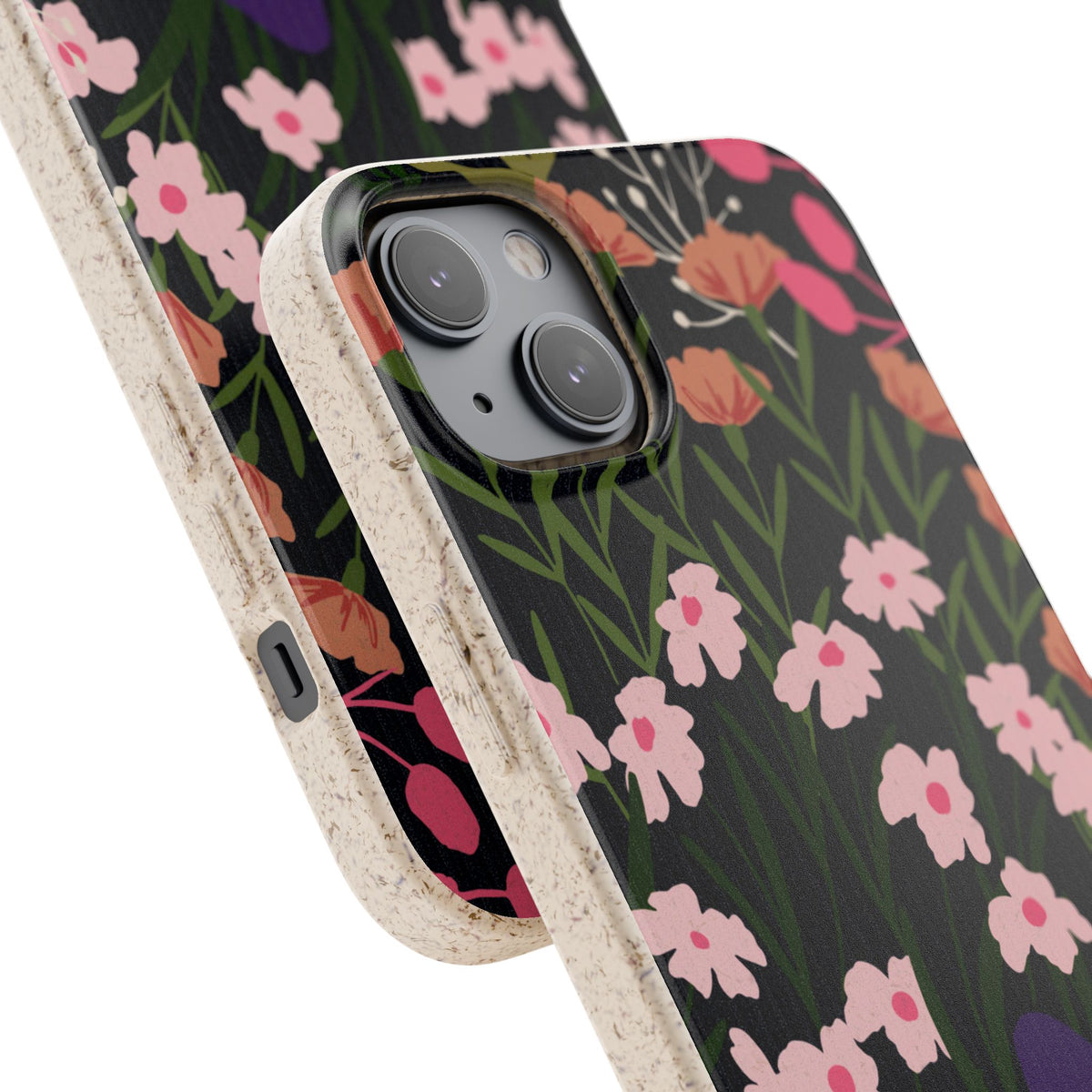 Floral Biodegradable Phone Case — Purple Wildflower Eco Phone Cover