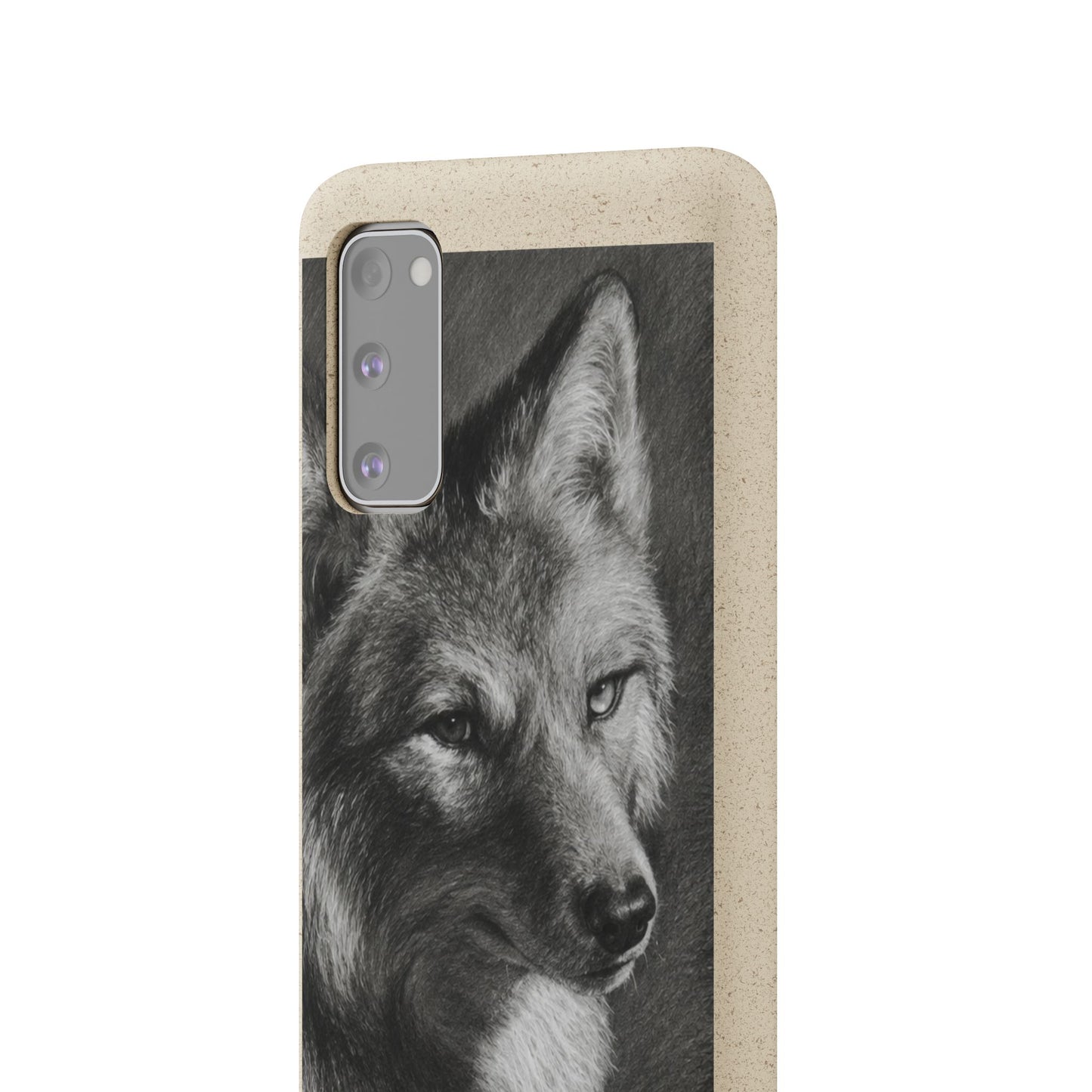 Wolf Portrait Biodegradable Phone Case — Eco-Friendly iPhone Cover