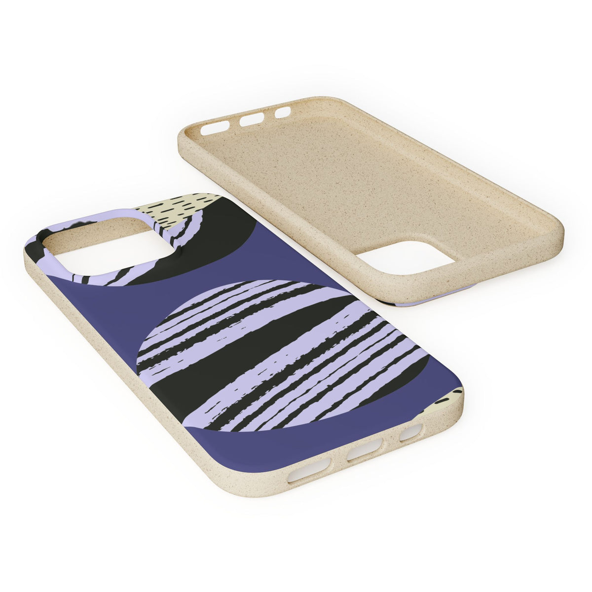 Biodegradable Phone Case — Abstract Striped Circles Eco Cover