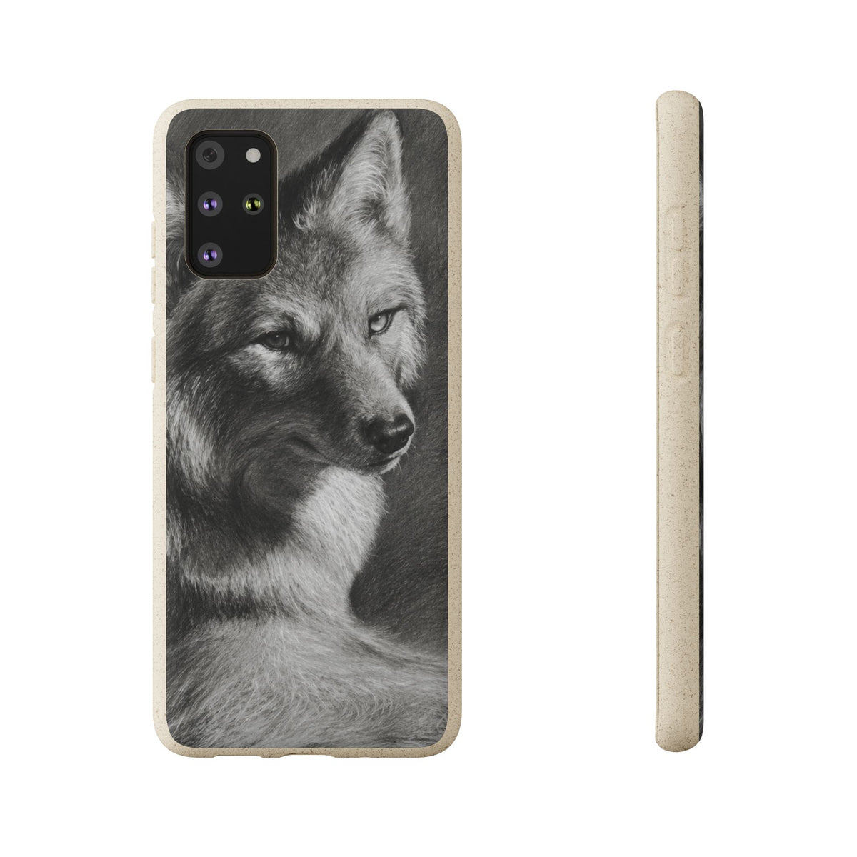 Wolf Portrait Biodegradable Phone Case — Eco-Friendly iPhone Cover