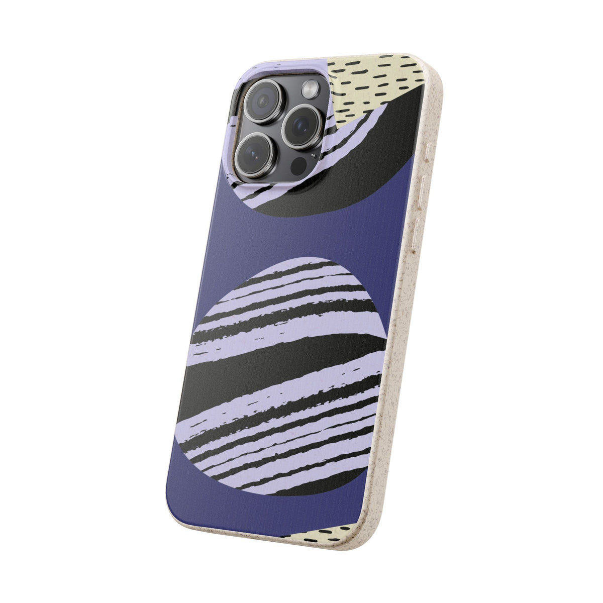 Biodegradable Phone Case — Abstract Striped Circles Eco Cover
