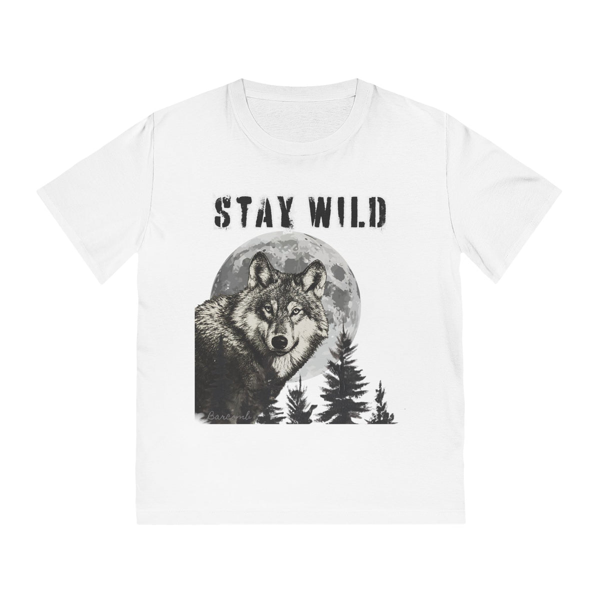 Stay Wild Graphic Tee – 100% Organic Cotton Wolf T-Shirt