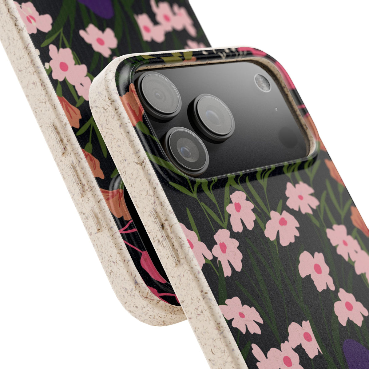 Floral Biodegradable Phone Case — Purple Wildflower Eco Phone Cover