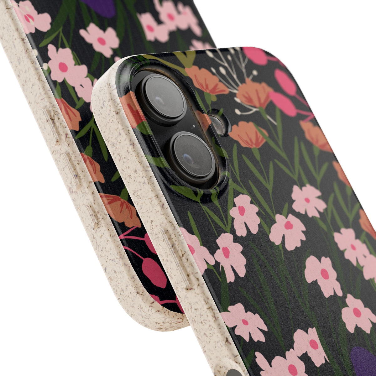 Floral Biodegradable Phone Case — Purple Wildflower Eco Phone Cover
