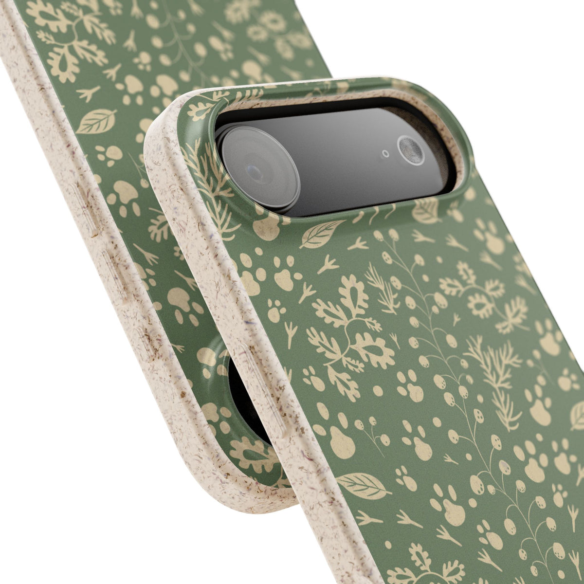 Biodegradable Floral Phone Case — Eco-Friendly Pleasant Green Wildflower Protection