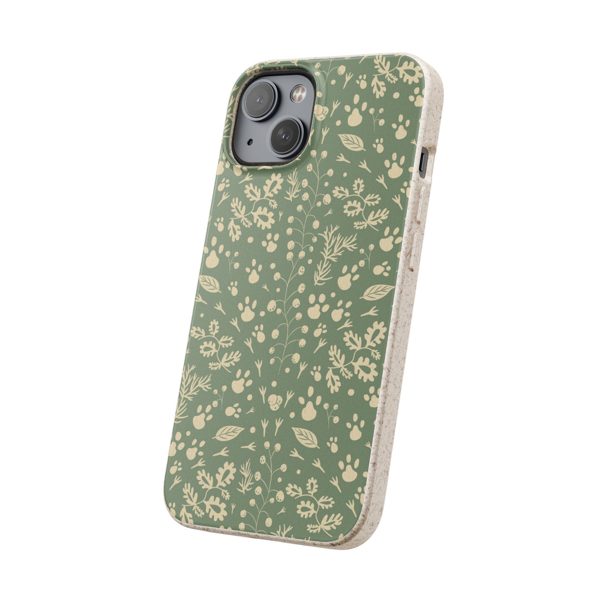 Biodegradable Floral Phone Case — Eco-Friendly Pleasant Green Wildflower Protection