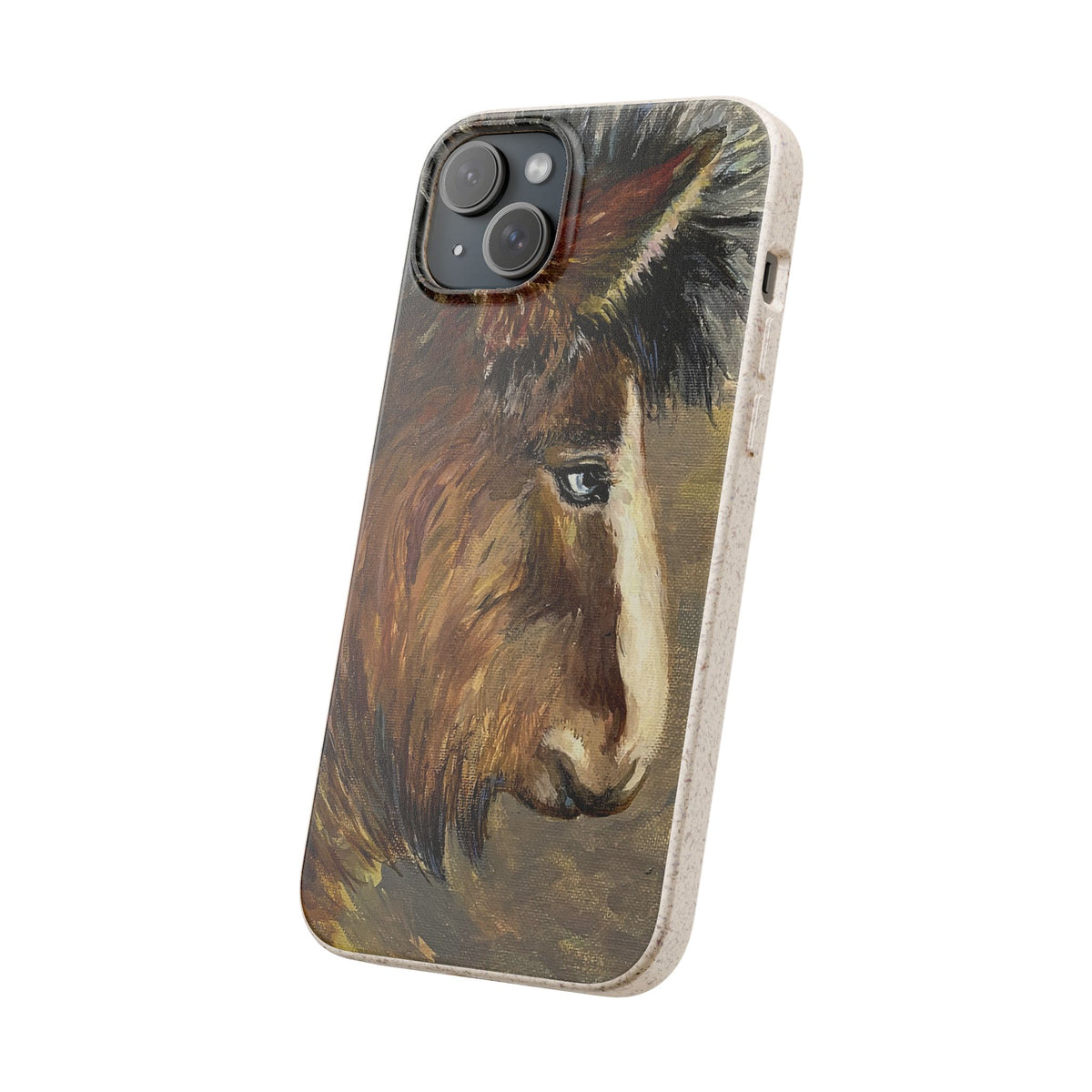 Biodegradable Phone Case — Rustic Horse Portrait by Carrie Barcomb Eco-Friendly iPhone Cover