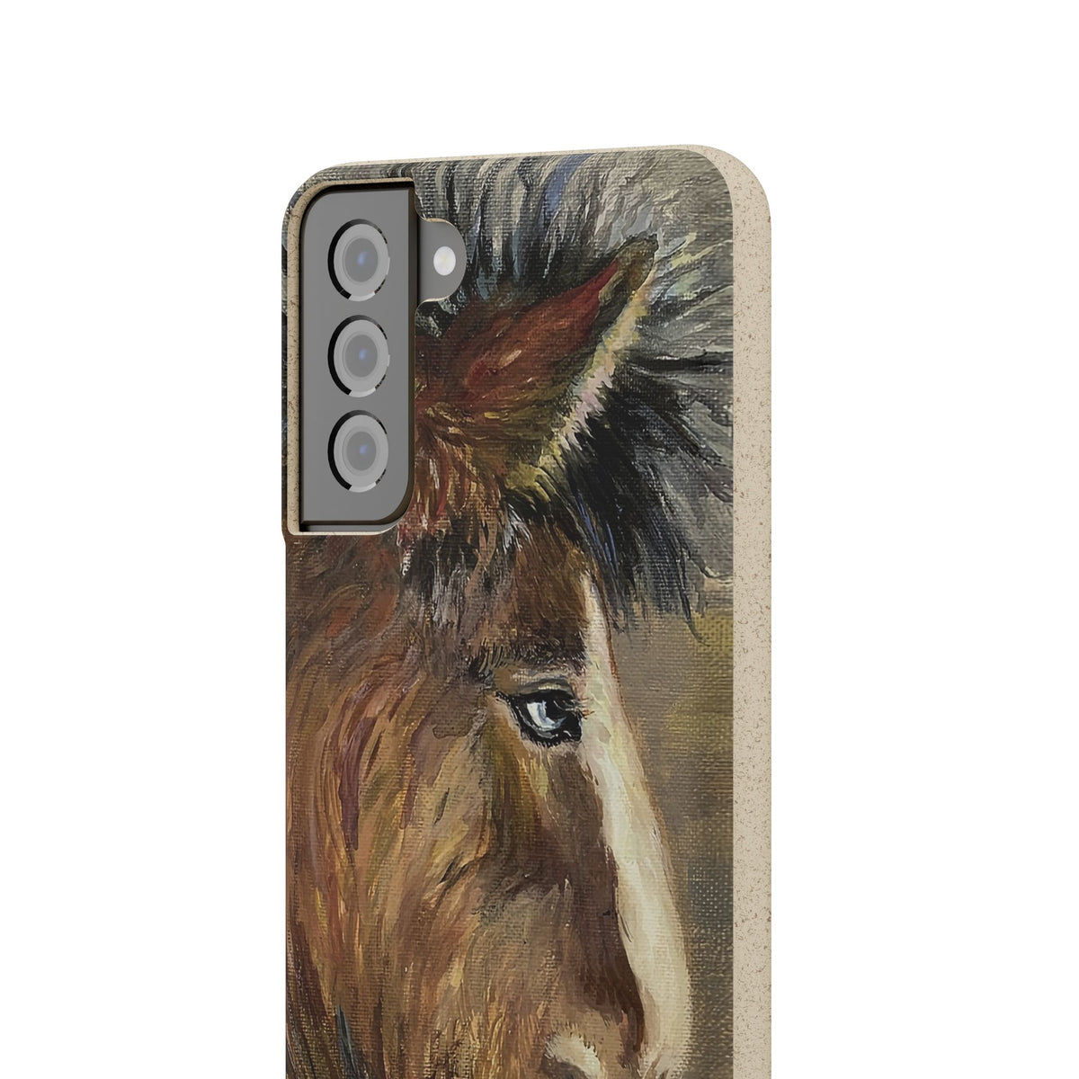 Biodegradable Phone Case — Rustic Horse Portrait by Carrie Barcomb Eco-Friendly iPhone Cover