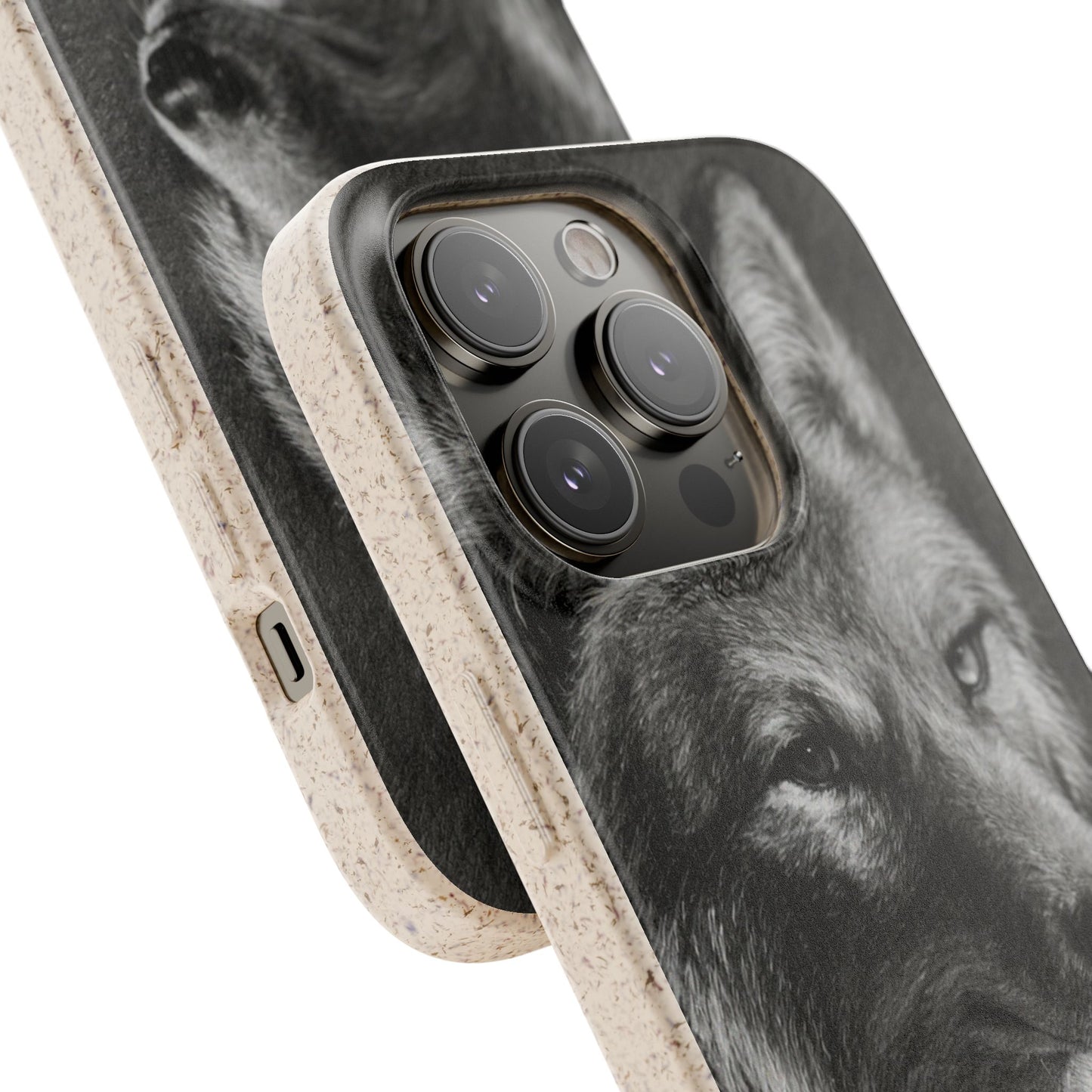 Wolf Portrait Biodegradable Phone Case — Eco-Friendly iPhone Cover