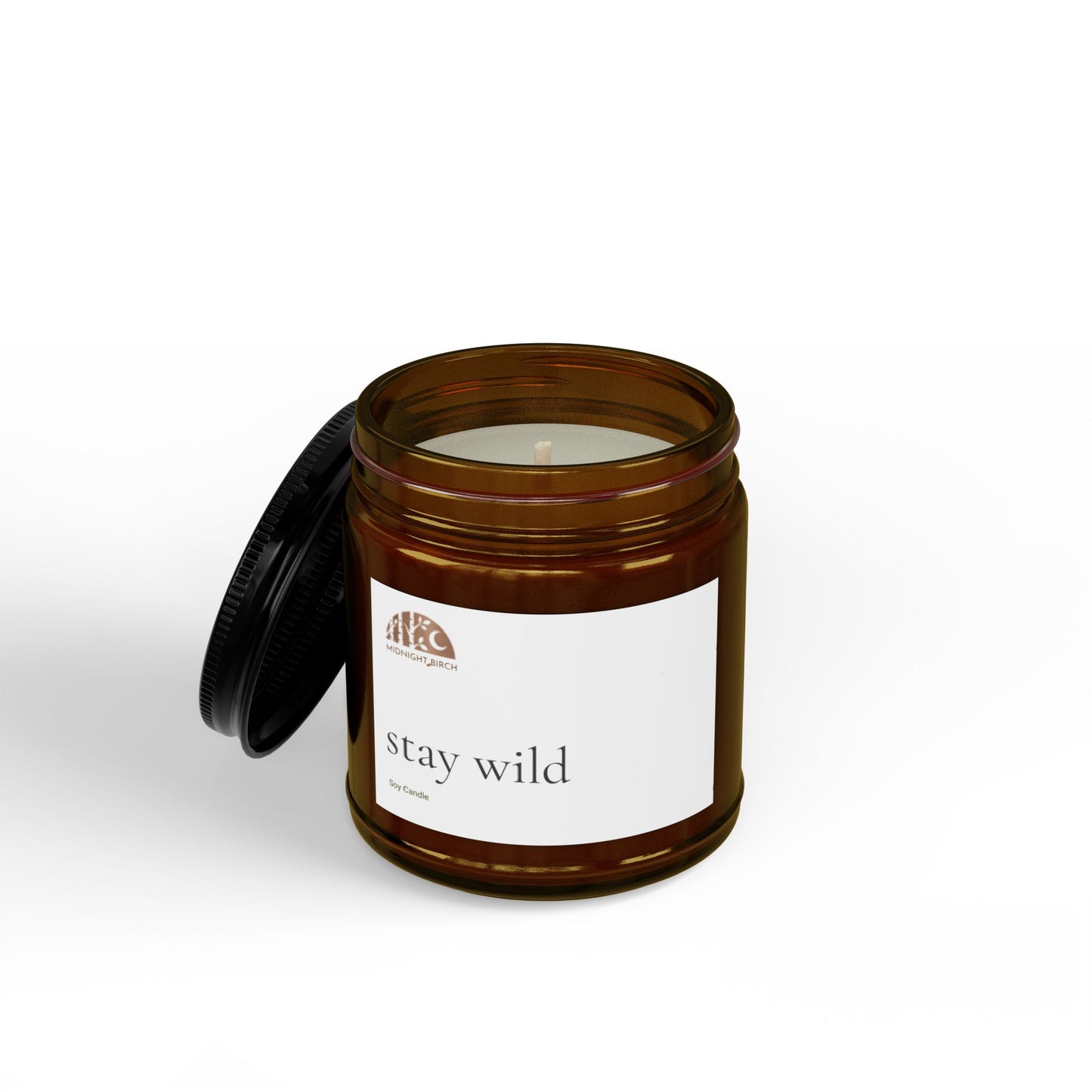 Stay Wild Soy Candle — Amber Jar Scented Candle (4oz & 9oz)