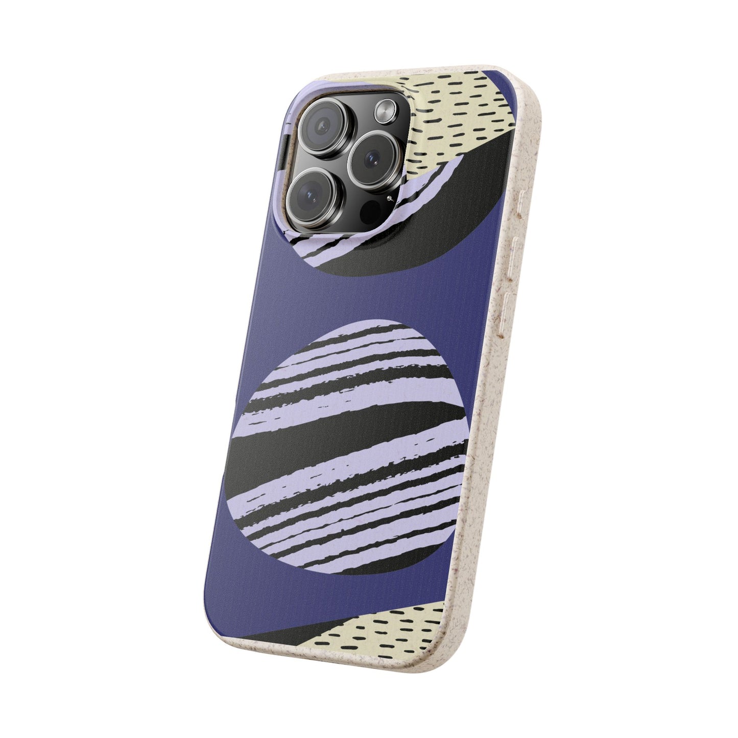 Biodegradable Phone Case — Abstract Striped Circles Eco Cover