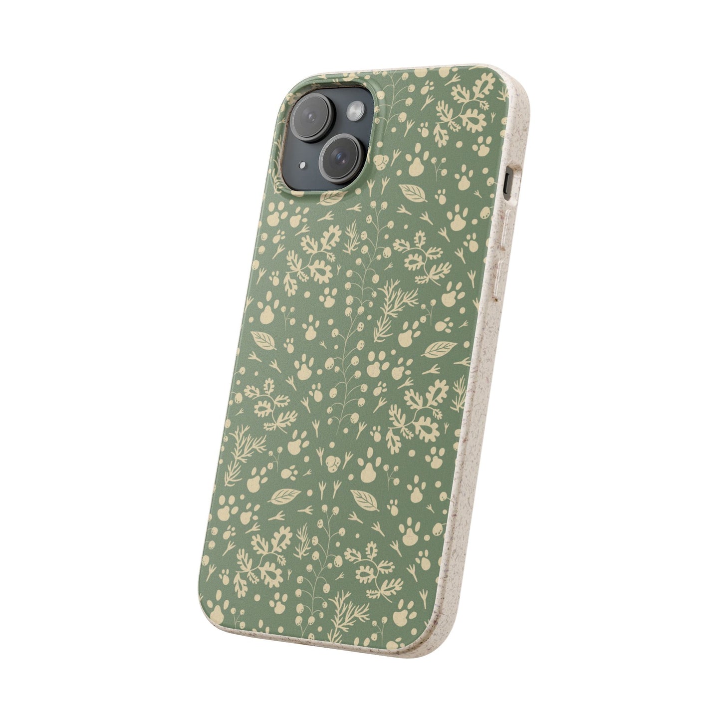 Biodegradable Floral Phone Case — Eco-Friendly Pleasant Green Wildflower Protection