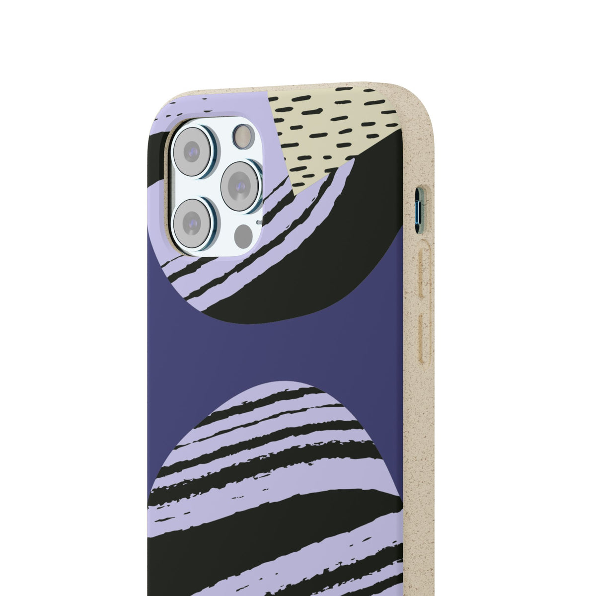 Biodegradable Phone Case — Abstract Striped Circles Eco Cover