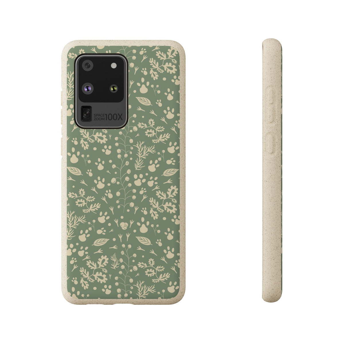 Biodegradable Floral Phone Case — Eco-Friendly Pleasant Green Wildflower Protection