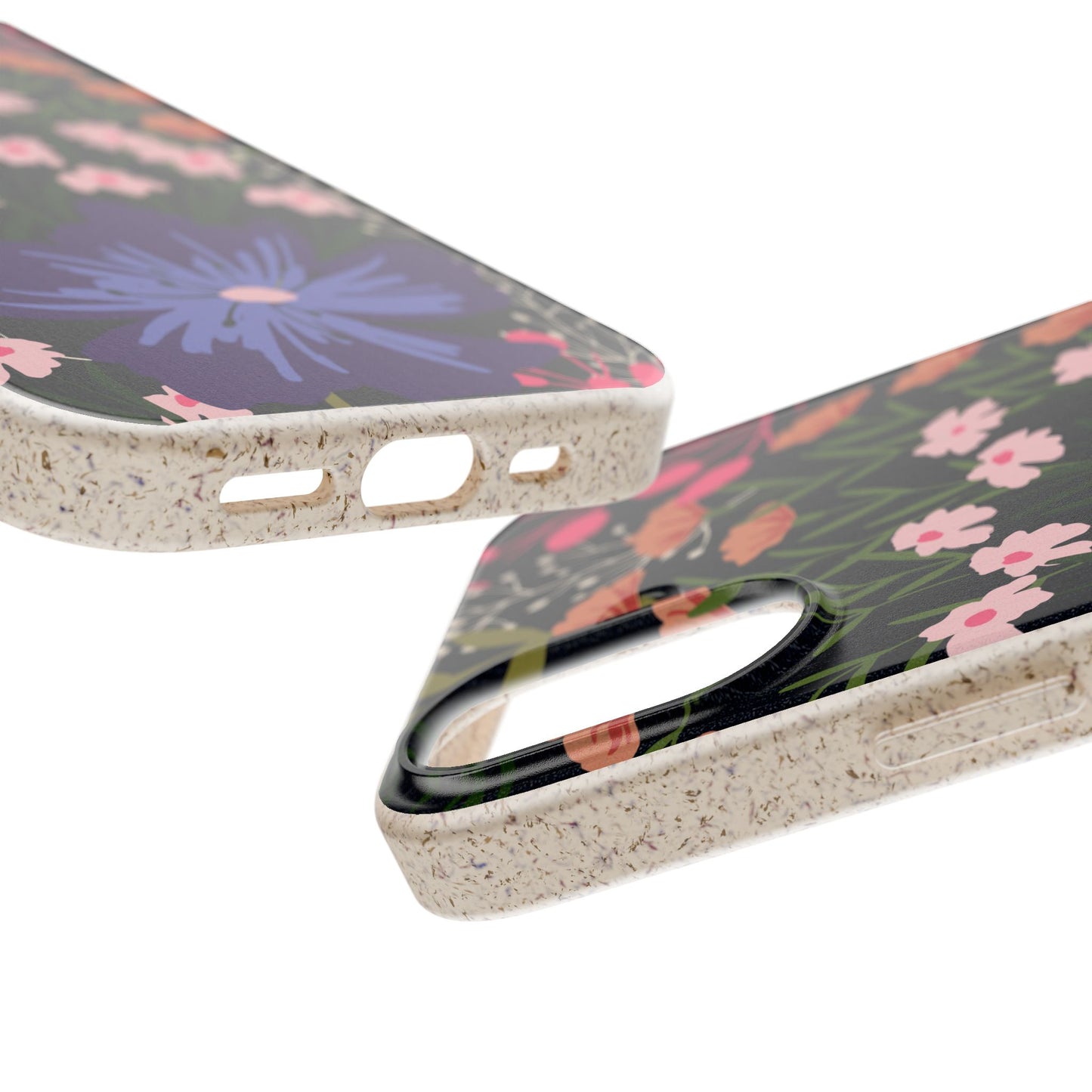 Floral Biodegradable Phone Case — Purple Wildflower Eco Phone Cover