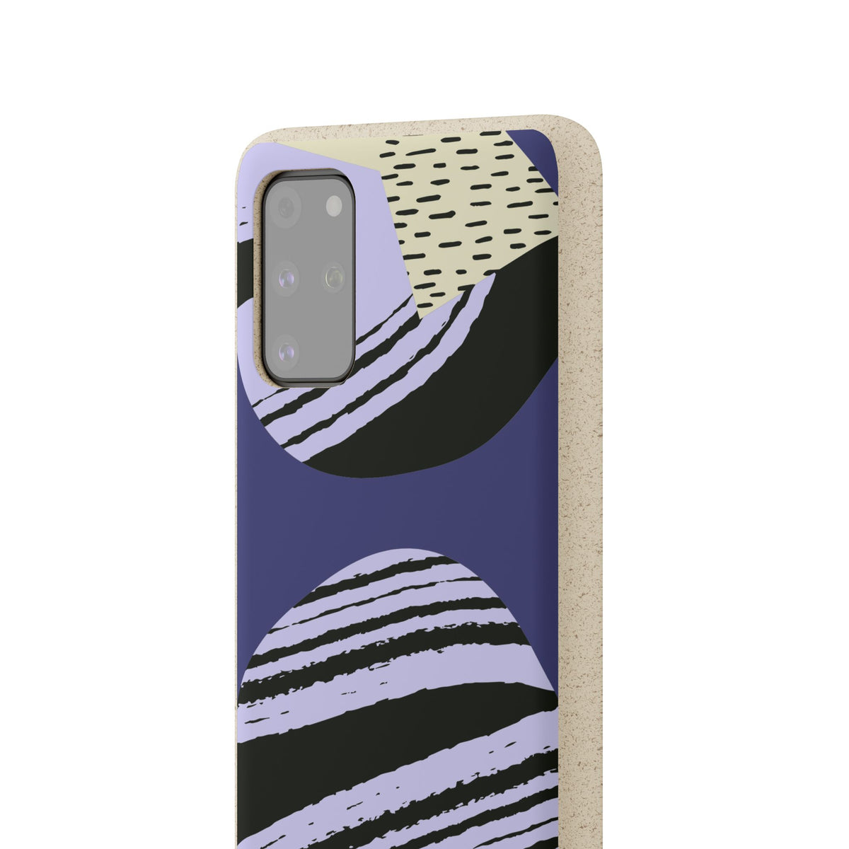 Biodegradable Phone Case — Abstract Striped Circles Eco Cover