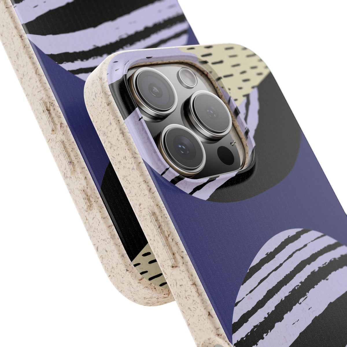 Biodegradable Phone Case — Abstract Striped Circles Eco Cover