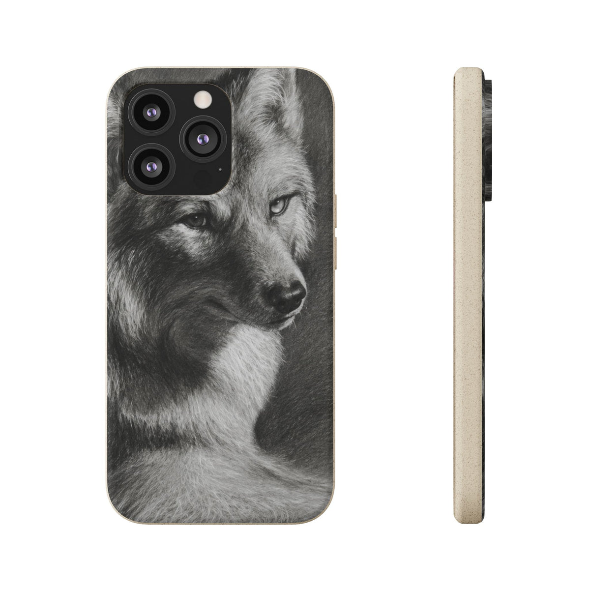 Wolf Portrait Biodegradable Phone Case — Eco-Friendly iPhone Cover