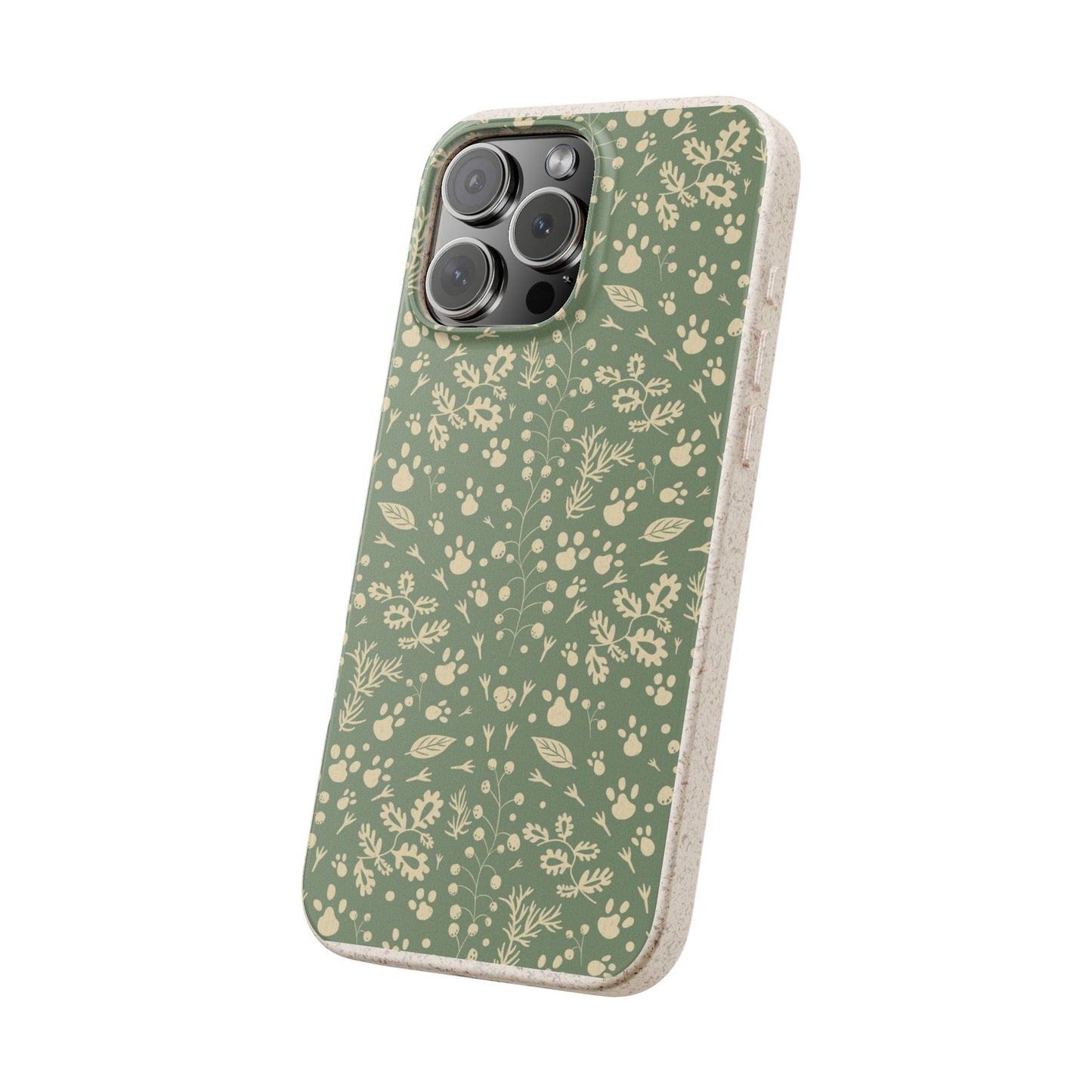 Biodegradable Floral Phone Case — Eco-Friendly Pleasant Green Wildflower Protection