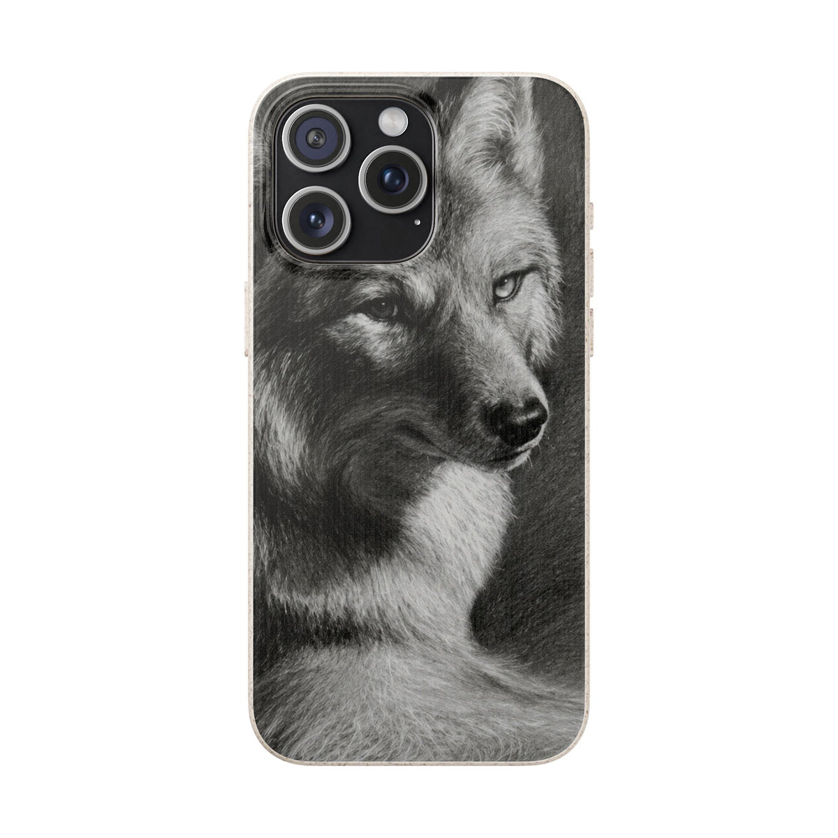 Wolf Portrait Biodegradable Phone Case — Eco-Friendly iPhone Cover