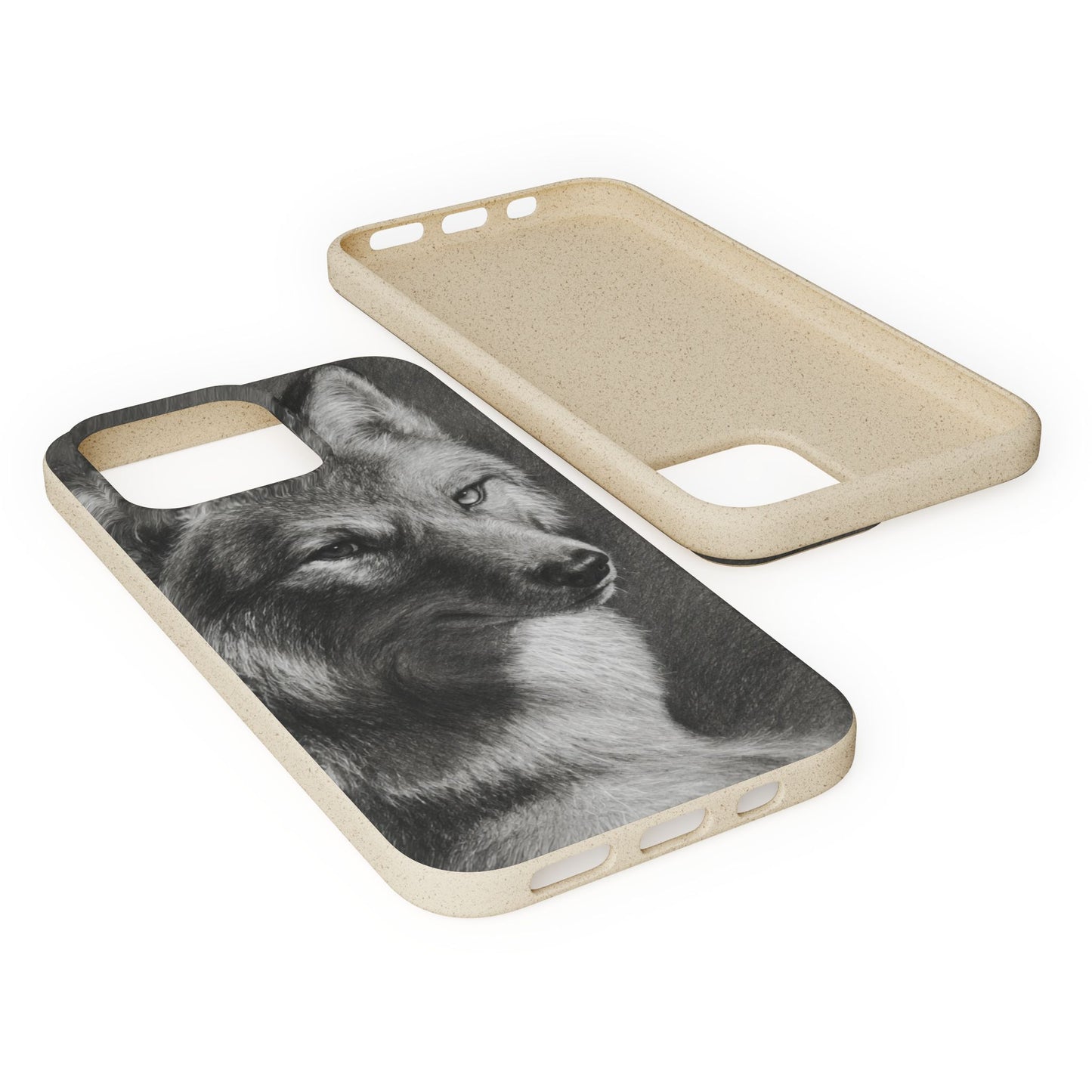 Wolf Portrait Biodegradable Phone Case — Eco-Friendly iPhone Cover