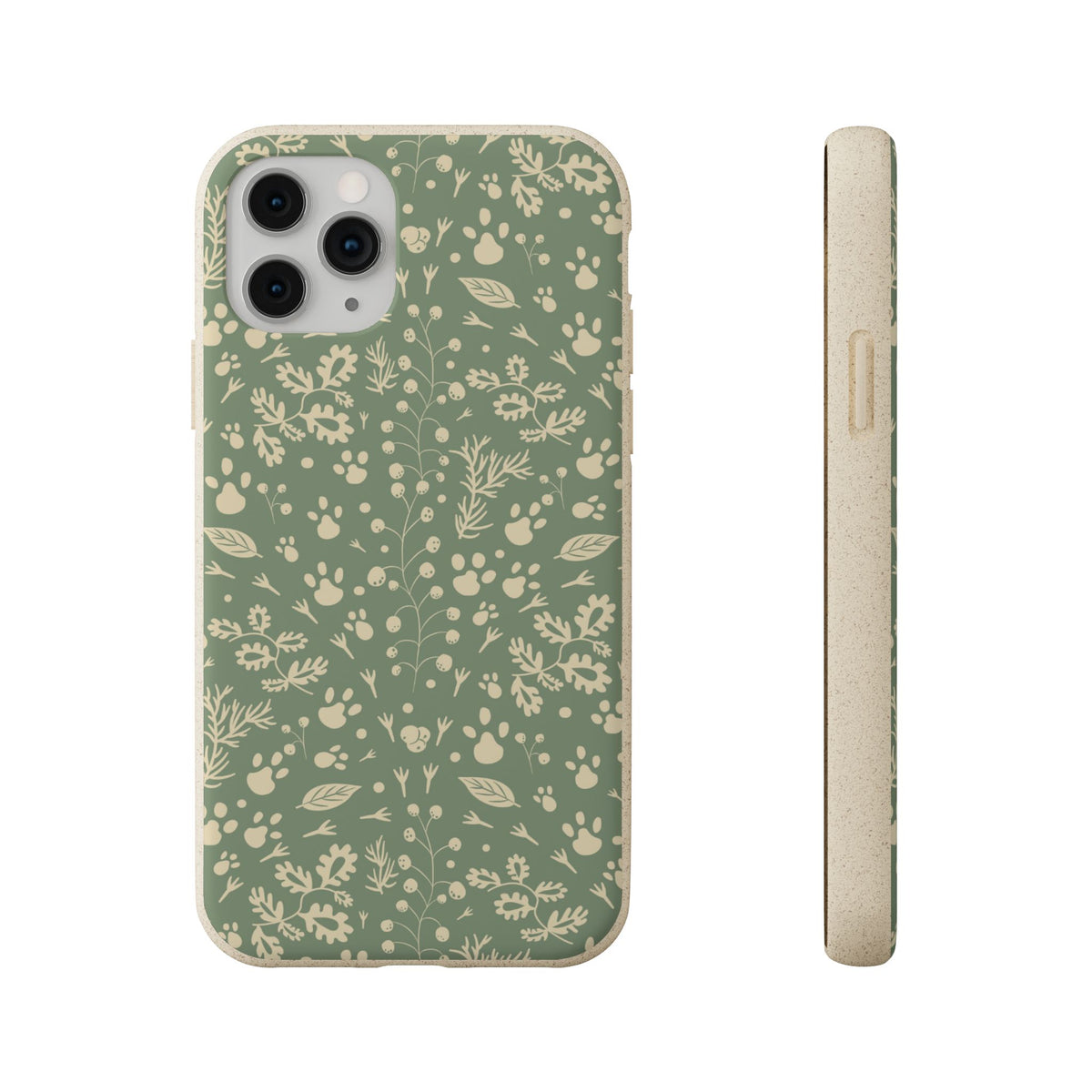 Biodegradable Floral Phone Case — Eco-Friendly Pleasant Green Wildflower Protection