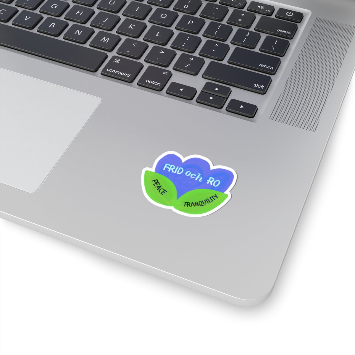 Peace & Tranquility Sticker — "Frid och Ro" Floral Kiss-Cut Sticker