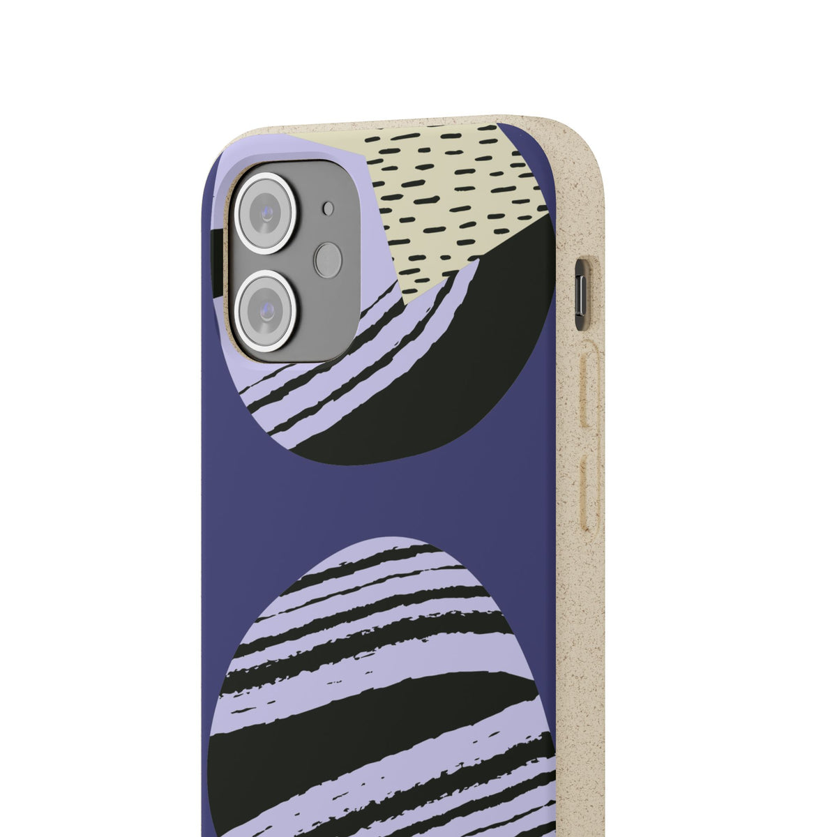 Biodegradable Phone Case — Abstract Striped Circles Eco Cover