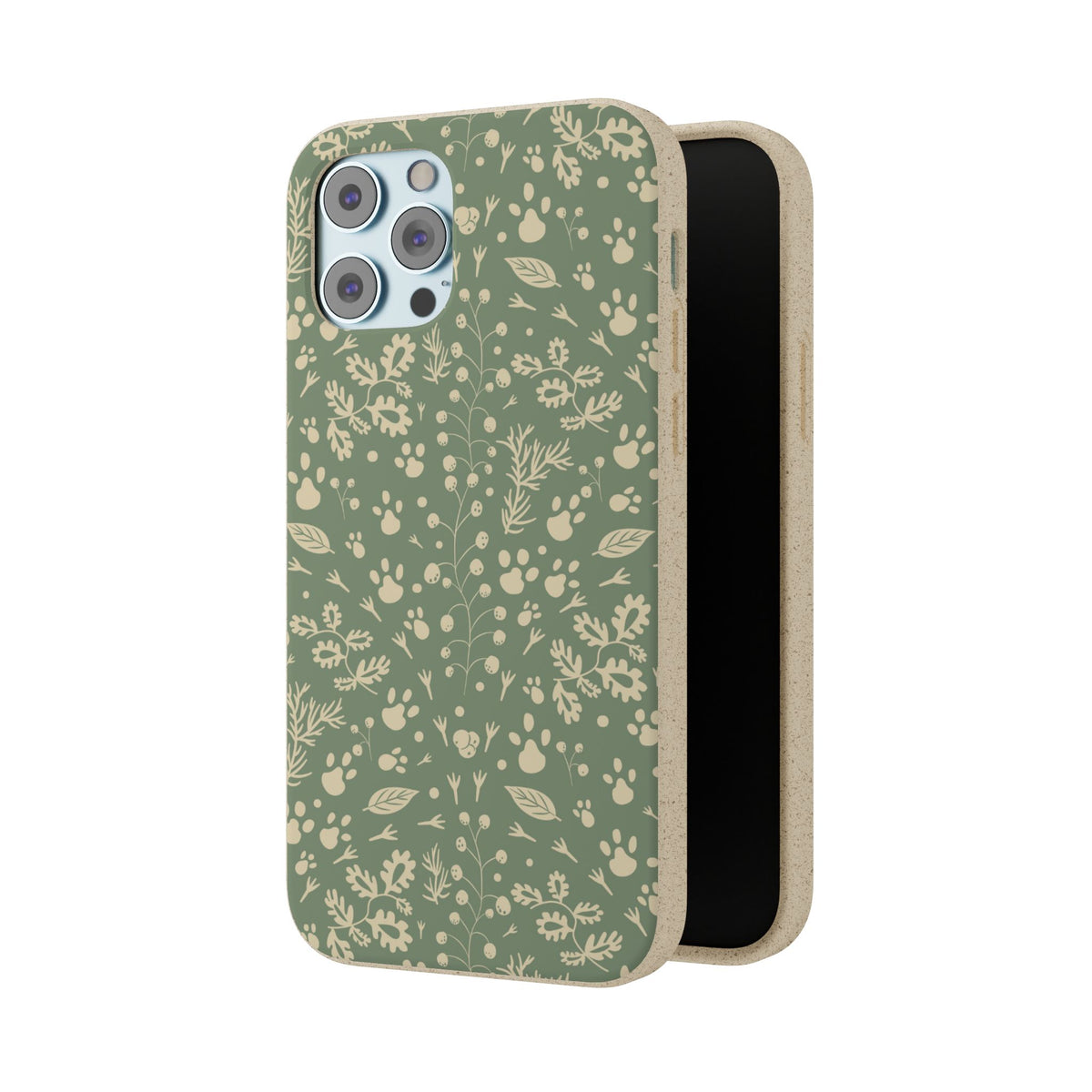 Biodegradable Floral Phone Case — Eco-Friendly Pleasant Green Wildflower Protection