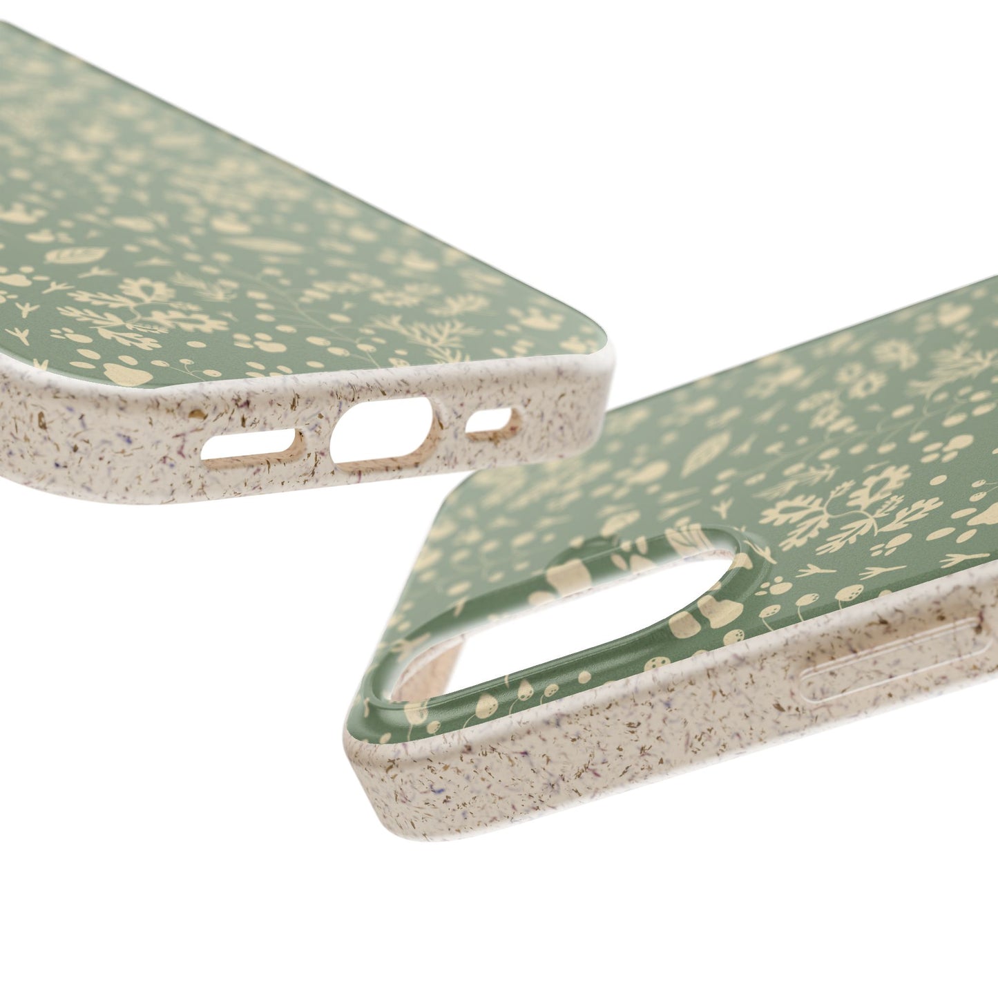 Biodegradable Floral Phone Case — Eco-Friendly Pleasant Green Wildflower Protection