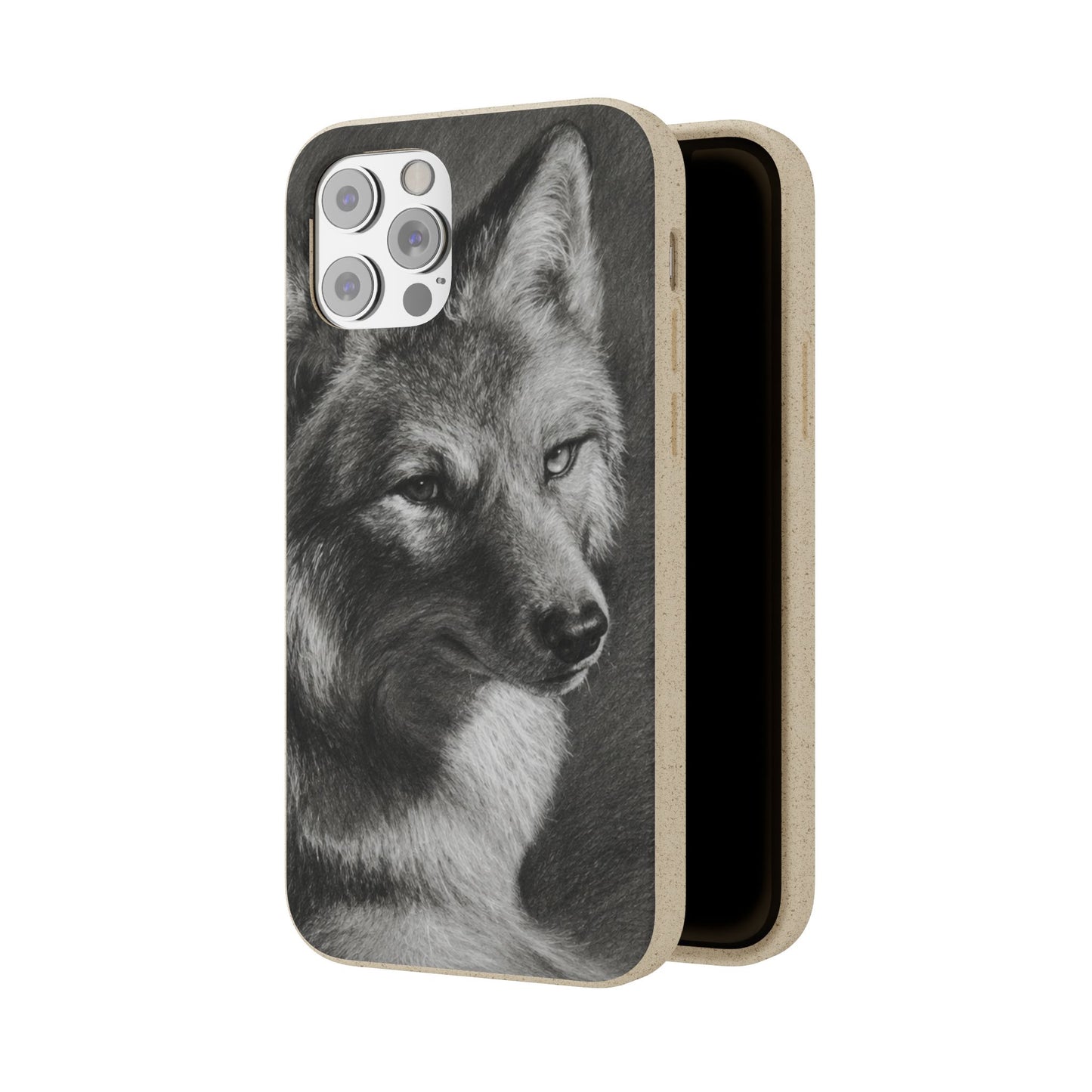 Wolf Portrait Biodegradable Phone Case — Eco-Friendly iPhone Cover