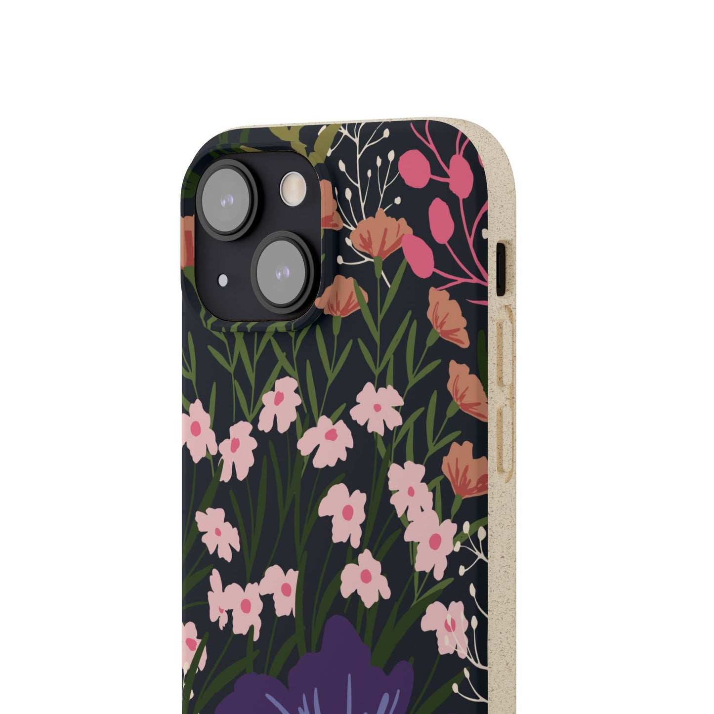 Floral Biodegradable Phone Case — Purple Wildflower Eco Phone Cover