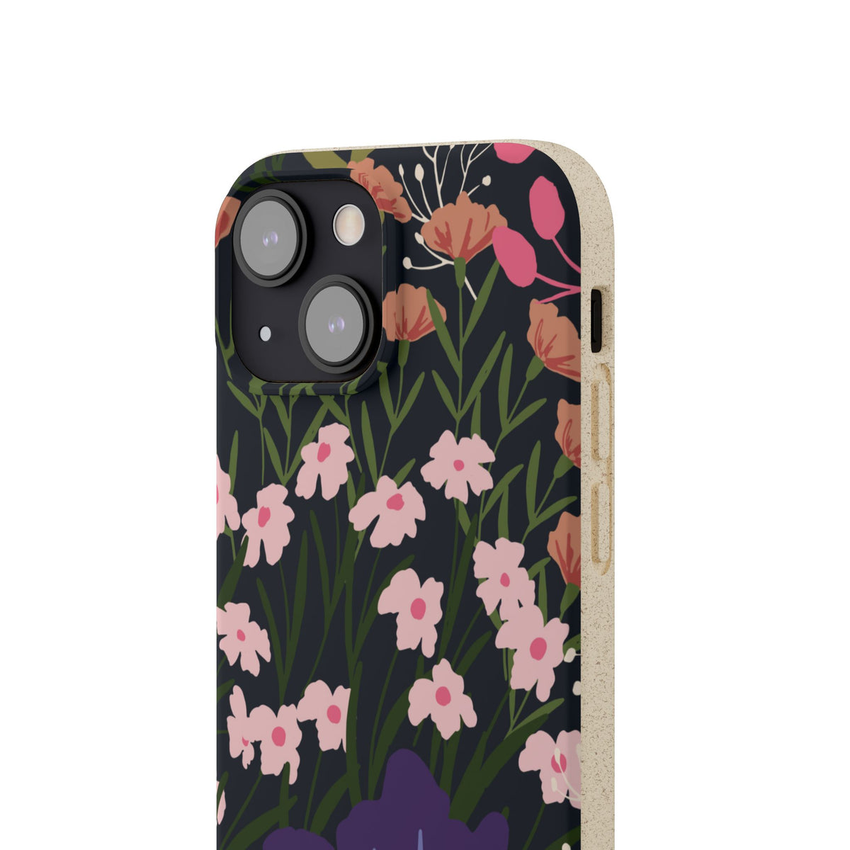 Floral Biodegradable Phone Case — Purple Wildflower Eco Phone Cover