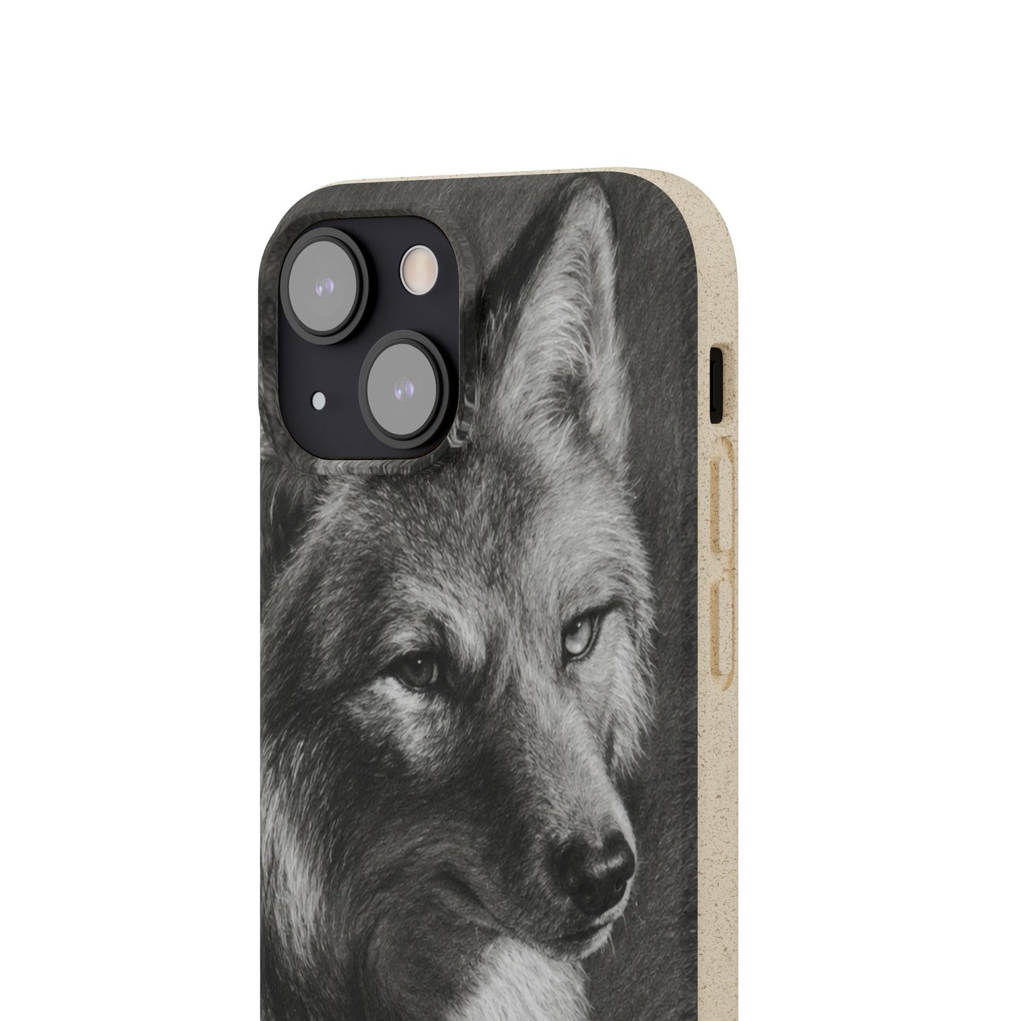Wolf Portrait Biodegradable Phone Case — Eco-Friendly iPhone Cover