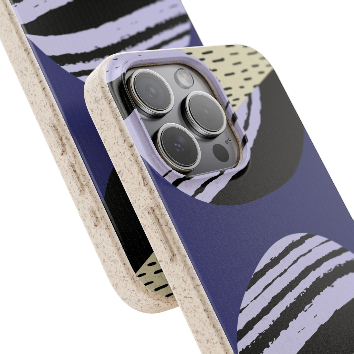 Biodegradable Phone Case — Abstract Striped Circles Eco Cover