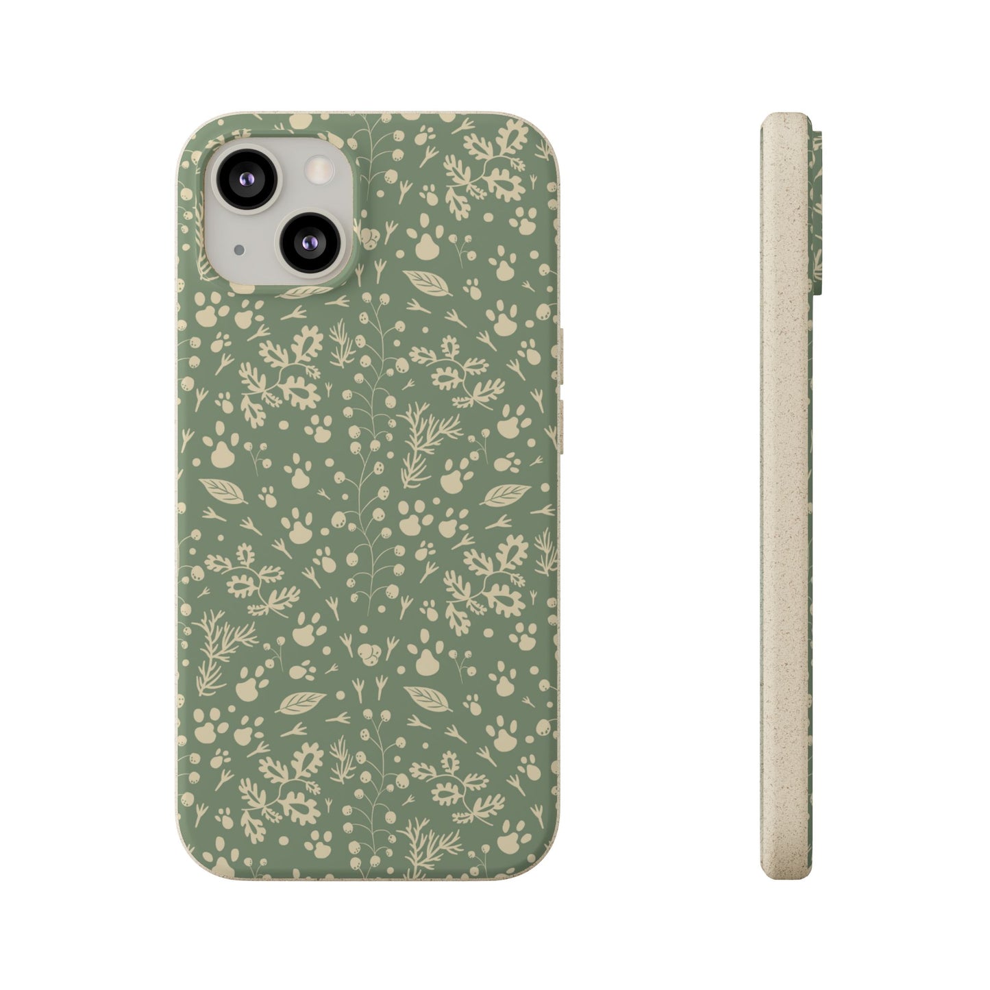 Biodegradable Floral Phone Case — Eco-Friendly Pleasant Green Wildflower Protection