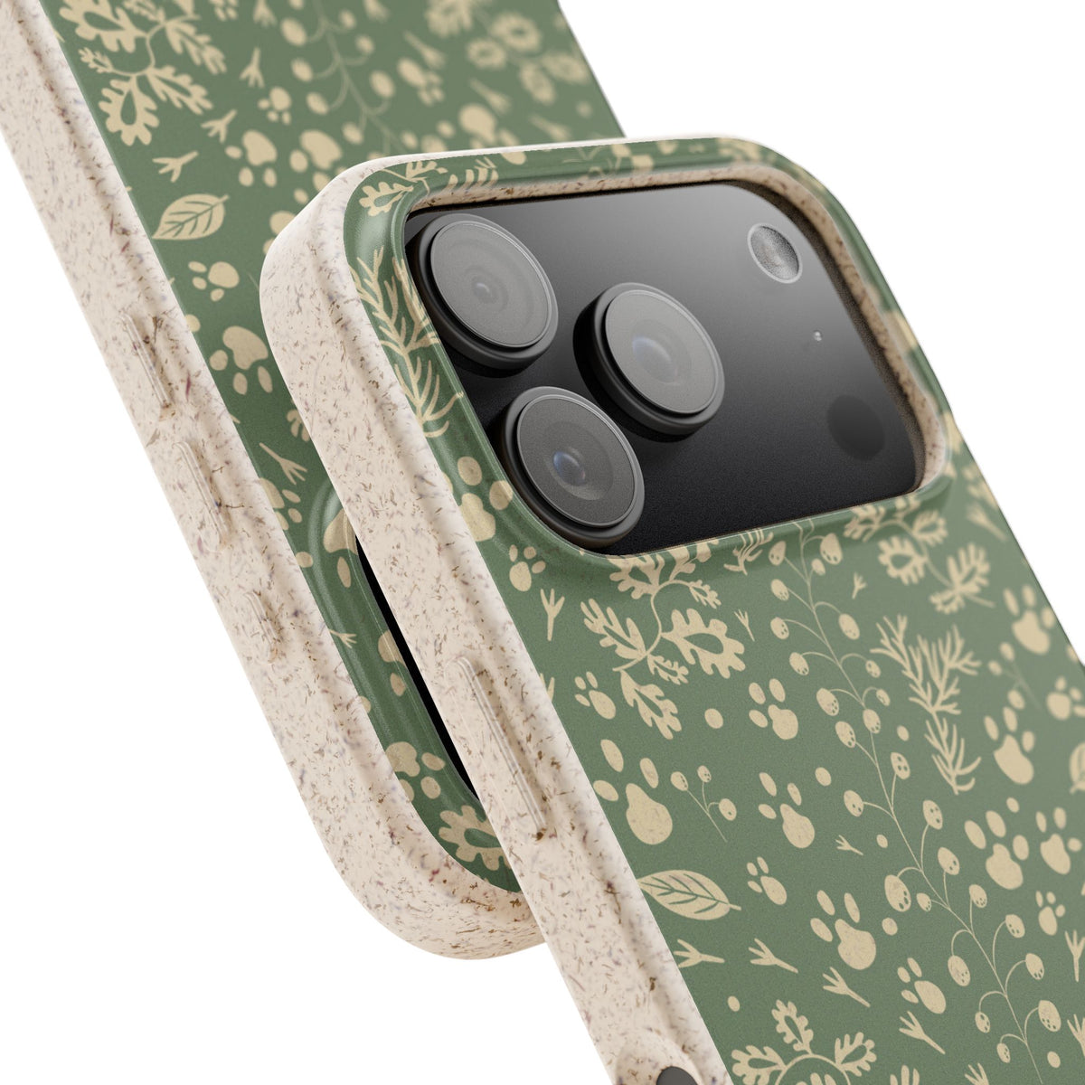 Biodegradable Floral Phone Case — Eco-Friendly Pleasant Green Wildflower Protection