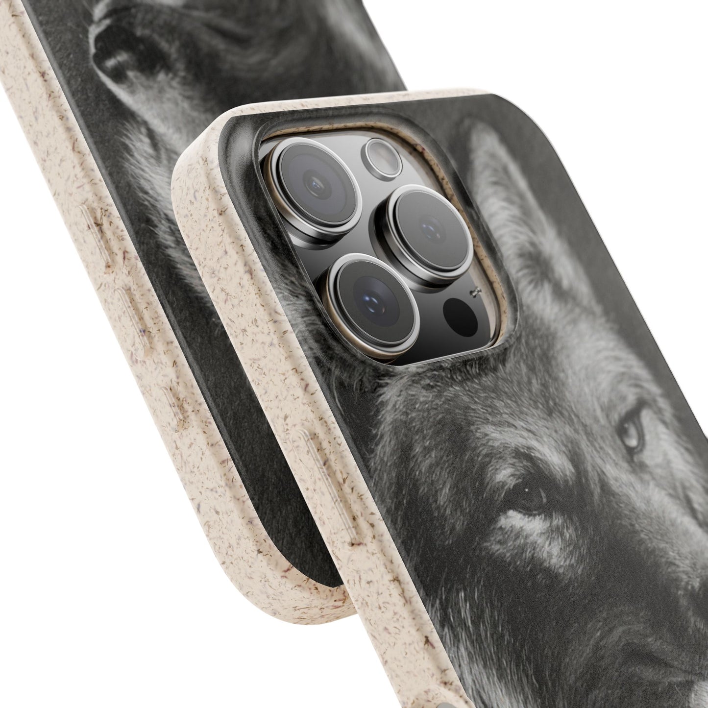 Wolf Portrait Biodegradable Phone Case — Eco-Friendly iPhone Cover