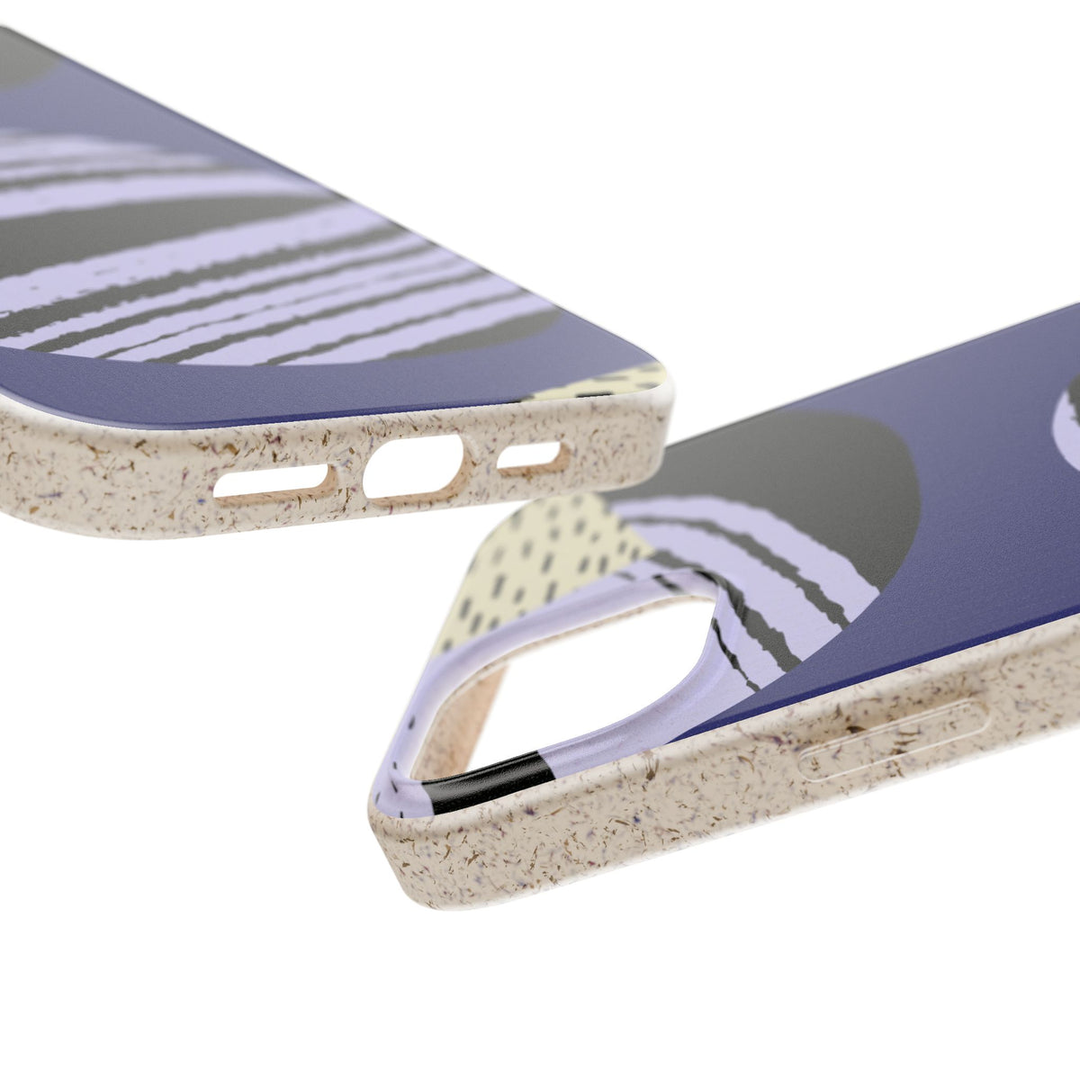 Biodegradable Phone Case — Abstract Striped Circles Eco Cover